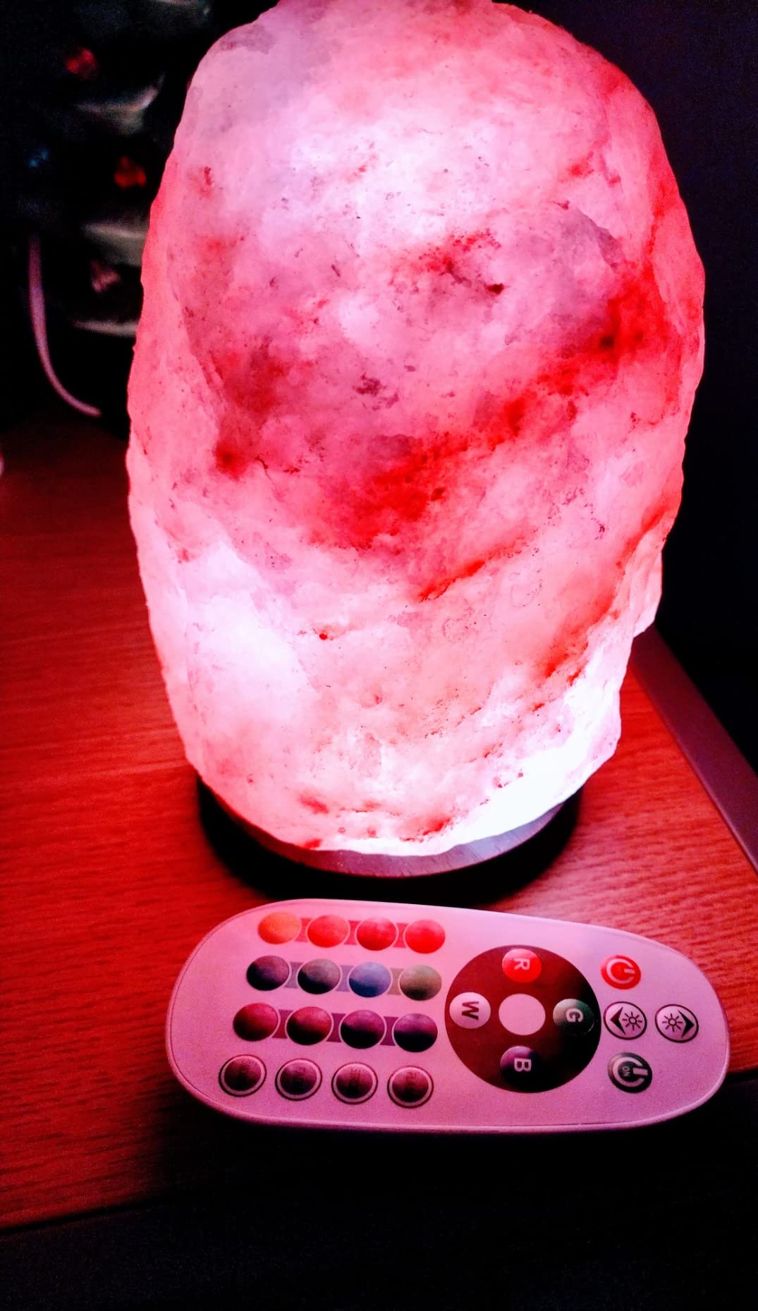 pursalt Himalayan Salt Lamp with Remote 7 Inches (5-6 Lbs), 16 RGB Colors customer photo 2