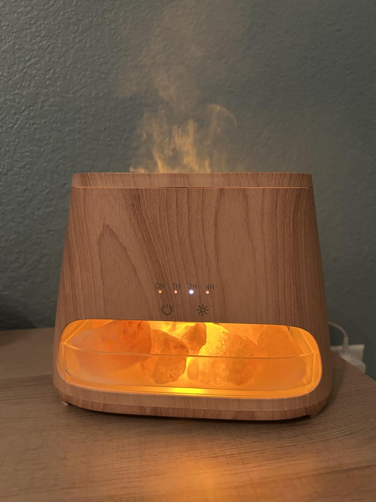 SALKING 2-in-1 Essential Oil Diffuser for Home & Himalayan Salt Lamp, 150ml customer photo 1