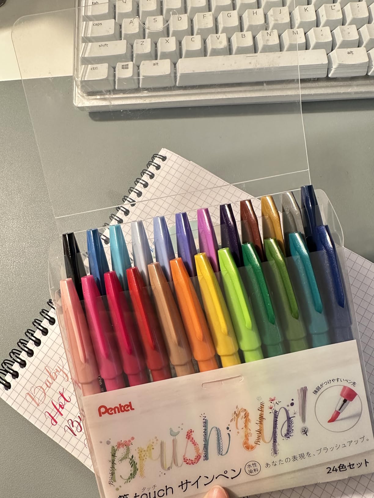 Pentel SES15C-24ST Brush Touch Sign Pen, Set of 24 Colors customer photo 2