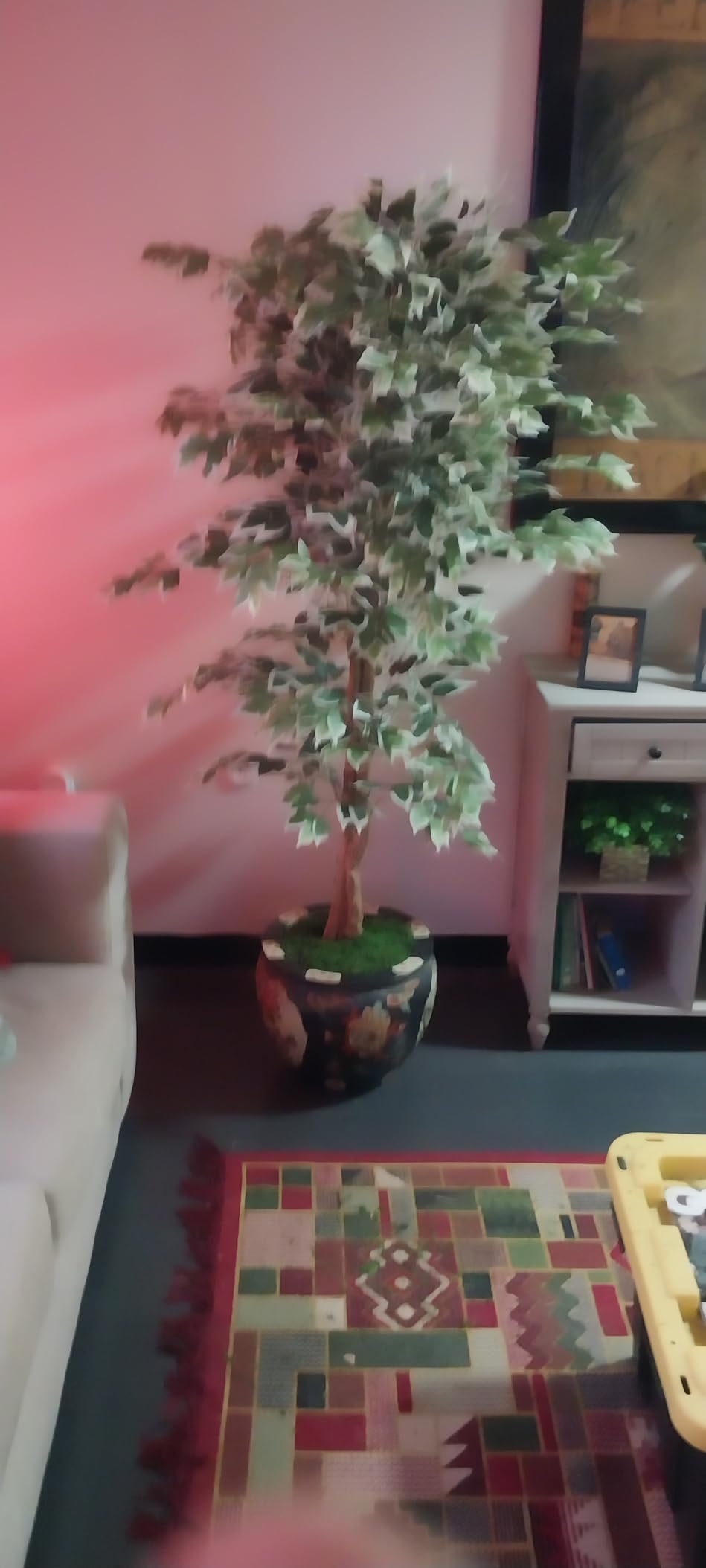 GTIDEA 6FT Artificial Ficus Tree with Real Wood Trunks, Faux Tree Indoor customer photo 2