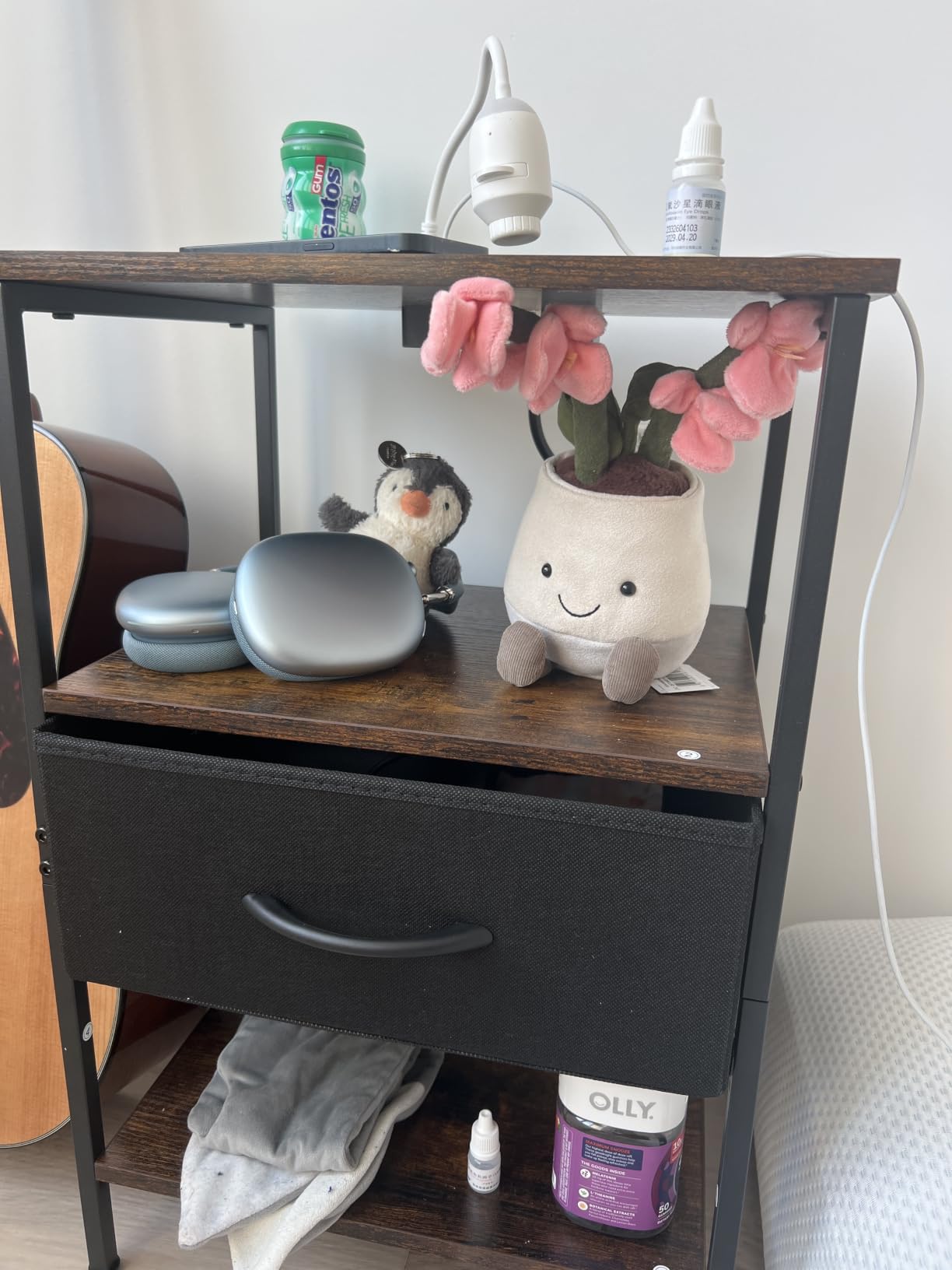 SUPERJARE Nightstand with Charging Station, USB-C Port, Bedside Table customer photo 1