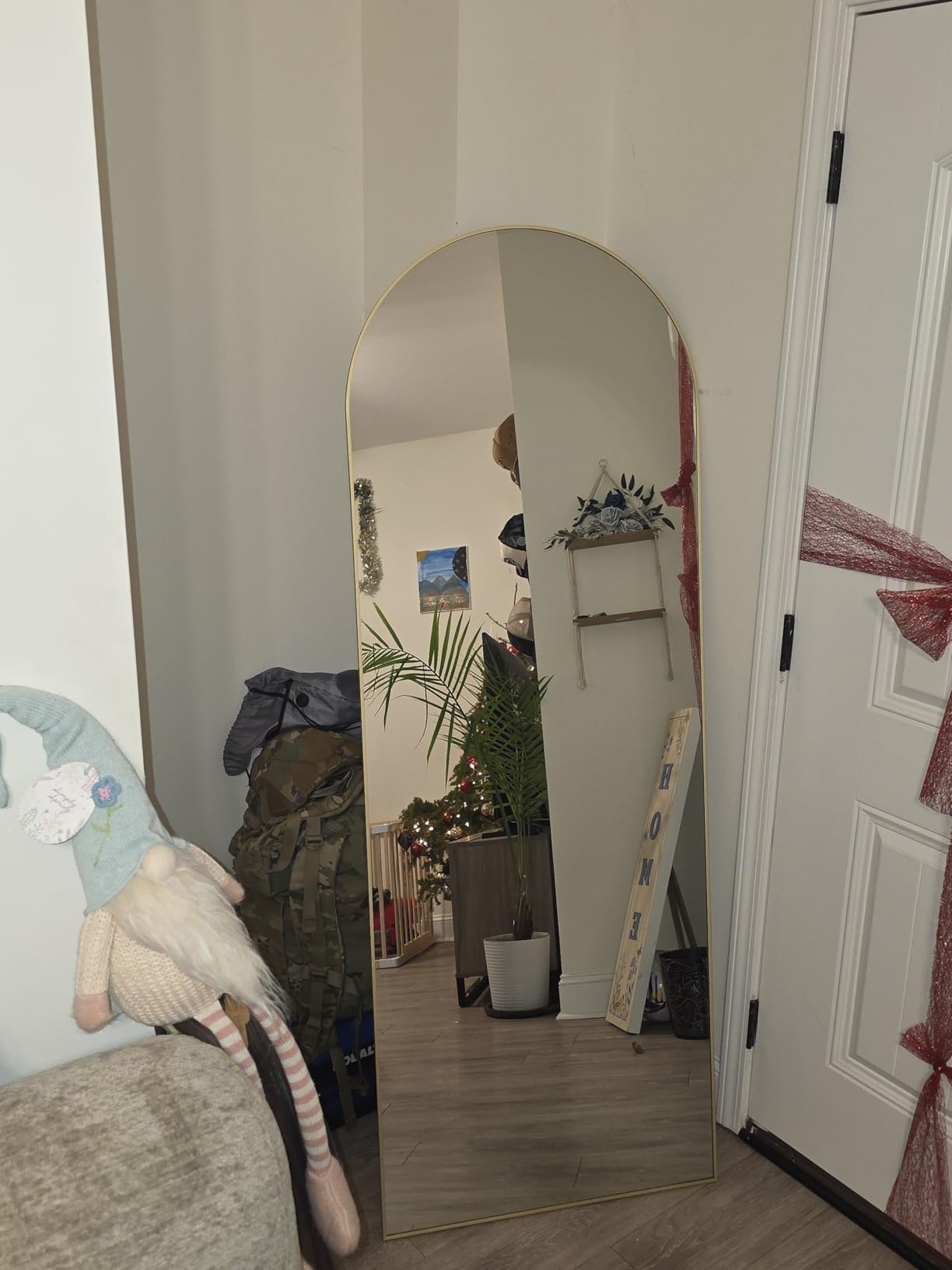 Koonmi 30x71 Arched Full Length Mirror, Floor Mirror with Stand customer photo 1