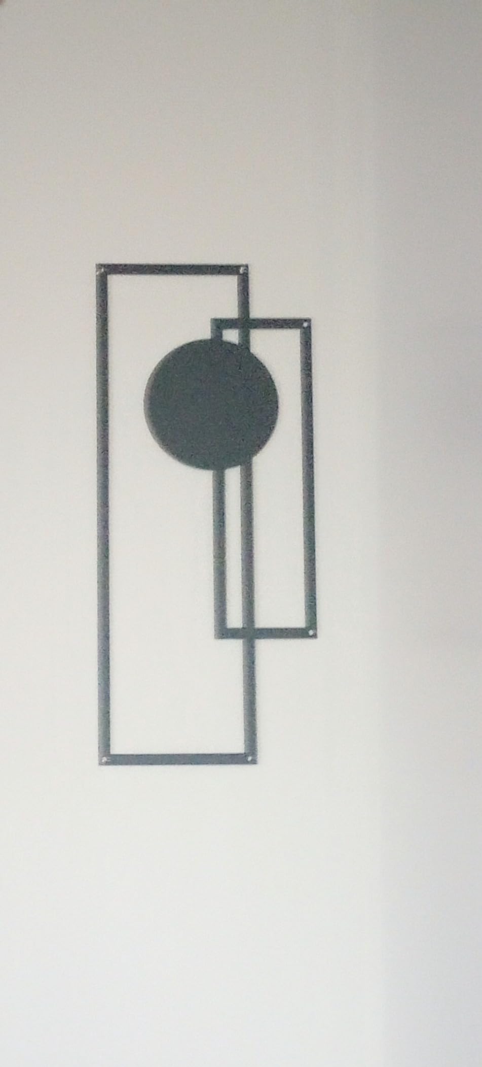 Peryiter 2 Pcs Minimalist Metal Abstract Wall Art Black Living Room Decor customer photo 2