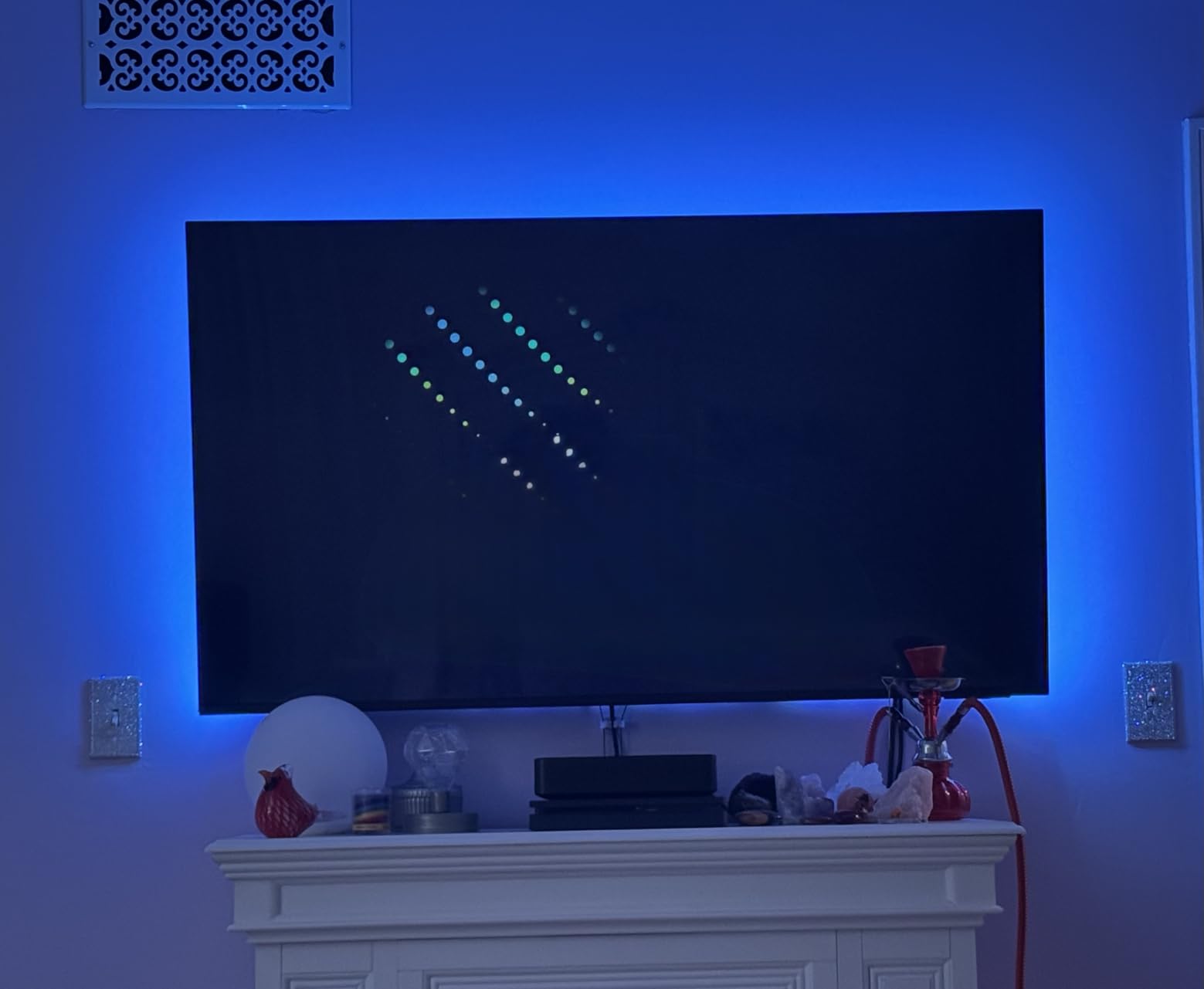 KANTUTOE TV LED Lights, 11.5ft LED Lights for 32-55 Inch TV, RGB TV Backlight Behind with Remote, Music Sync Bluetooth APP Control Strip Lights USB Powered for Bedroom, PC, Gaming Monitor customer photo 2