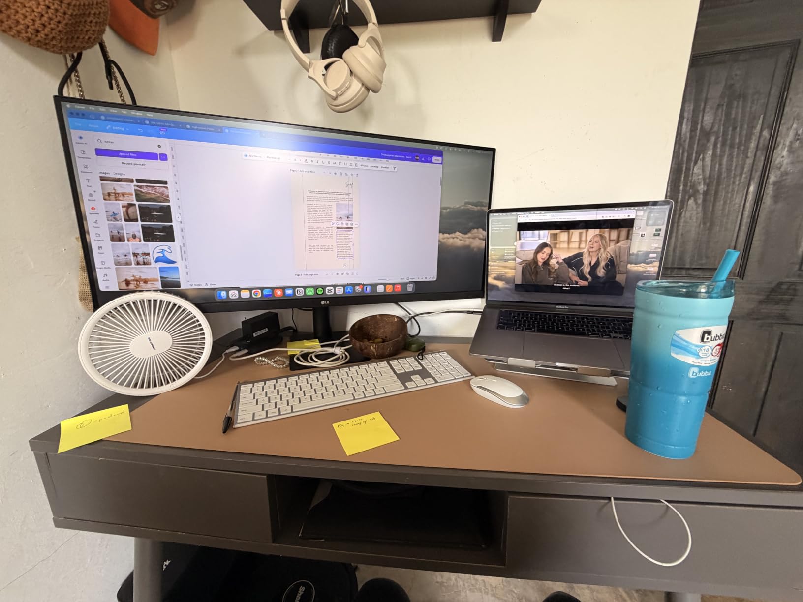Amazon Basics Sturdy and Portable Ergonomic Laptop Stand for Desk, Height Adjustable Riser with Ventilated Cooling, Foldable, Fits all Laptops up to 15.6 Inch, Silver customer photo 1