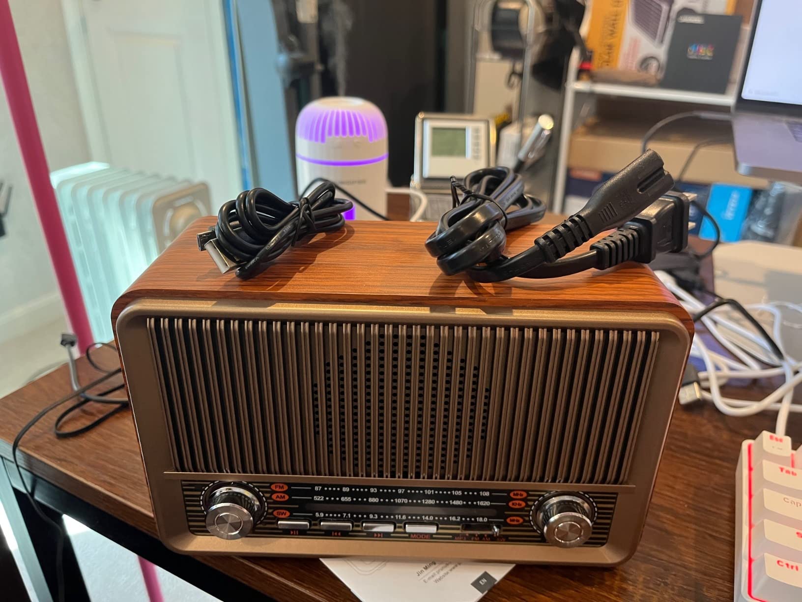 PRUNUS Retro Vintage Radio with Bluetooth, Radios Portable AM FM customer photo 2