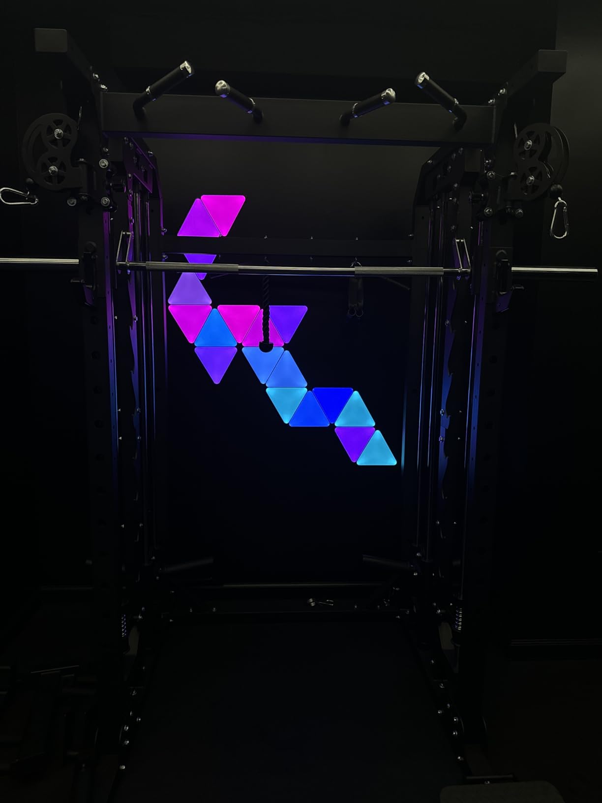 Nanoleaf Shapes WiFi and Thread Smart RGBW 16M+ Color LED Dimmable Gaming and Home Decor Wall Lights Smarter Kits Black Triangles Expansion Pack (3 Pack) NL47-0101TW-3PK customer photo 1
