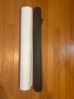 TRANSON Small Poster Tube Storage 17“ to 27” Extendable for Documents Blueprints Artworks Scrolls customer photo 1