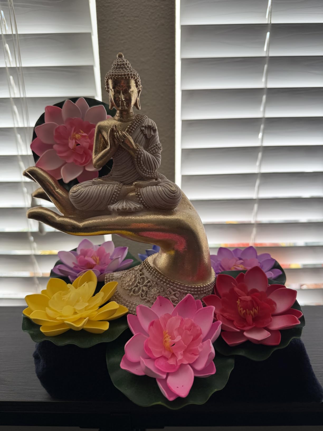 Gold Buddha Statue 10.2'' - Large Indoor Buddha for Home Decor, Zen, Living Room & Meditation customer photo 1