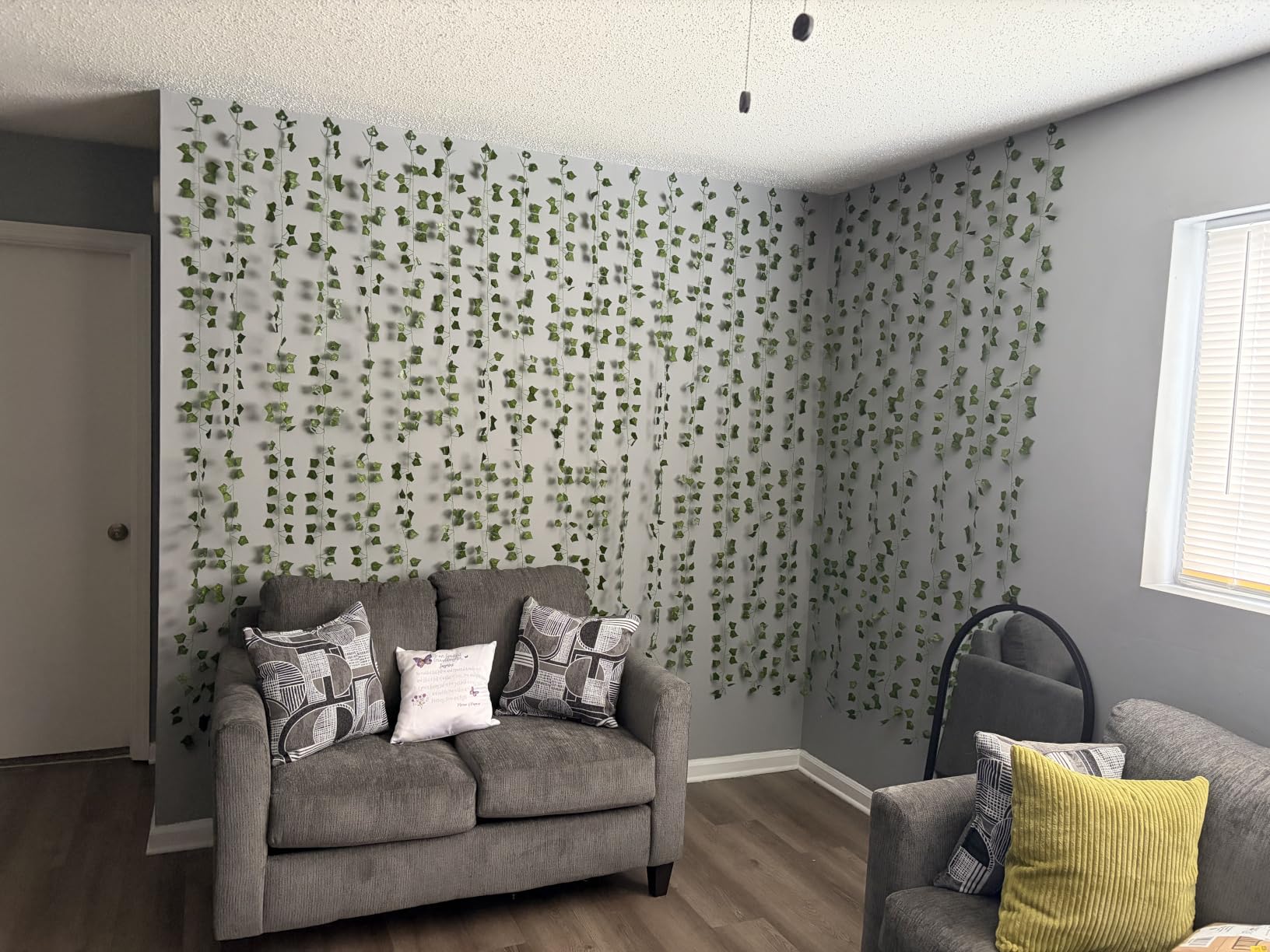 Fake Vines for Room Decor(12 Pack 84 Feet) Aesthetic Artificial Plant Ivy Leaves Hanging Greenery Garlands for Home Bedroom Wall Wedding Party Decor customer photo 2