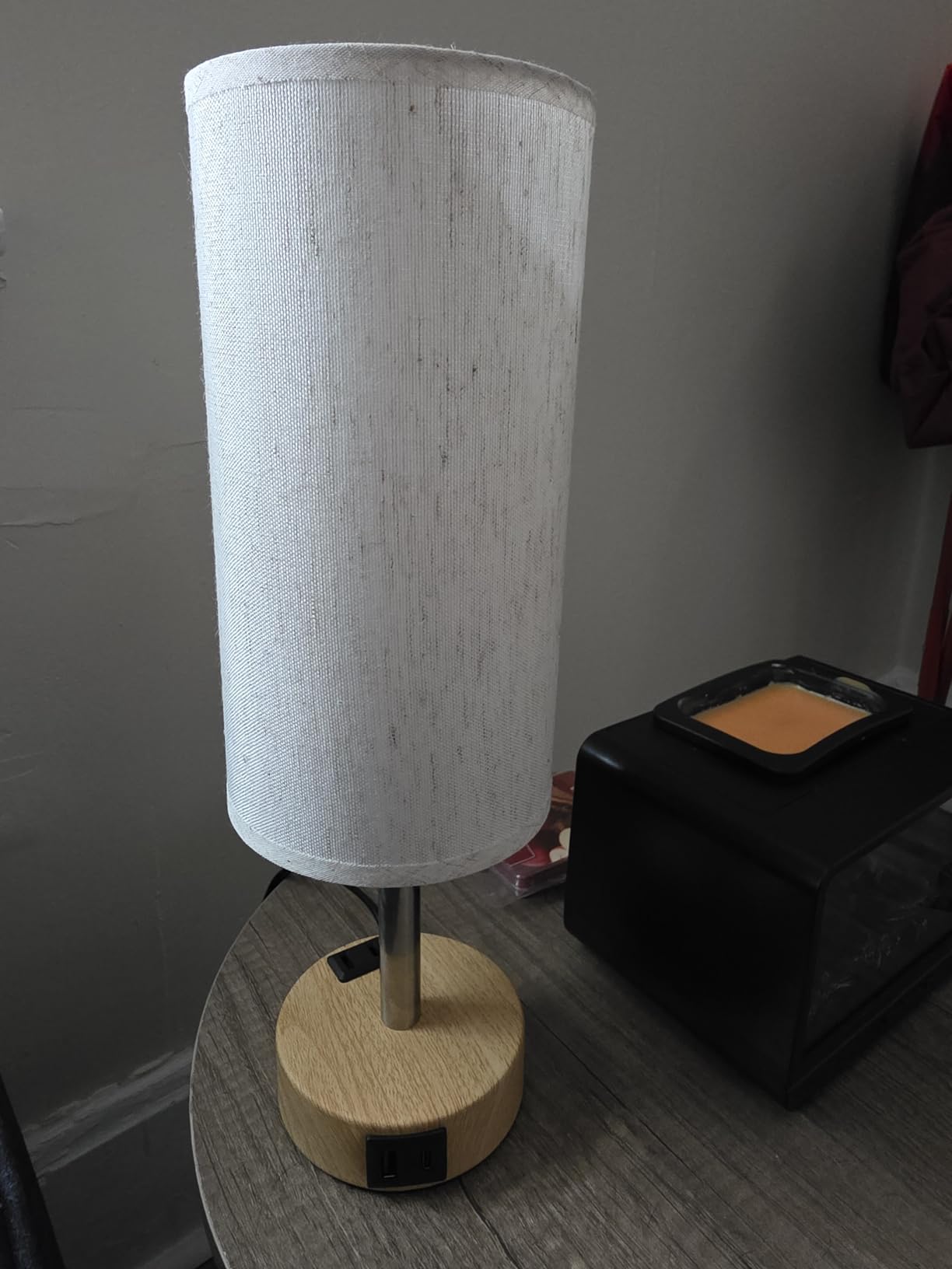 Fenmzee Bedside Table Lamp for Bedroom - Dimmable Touch, USB A+C, AC Outlet customer photo 1