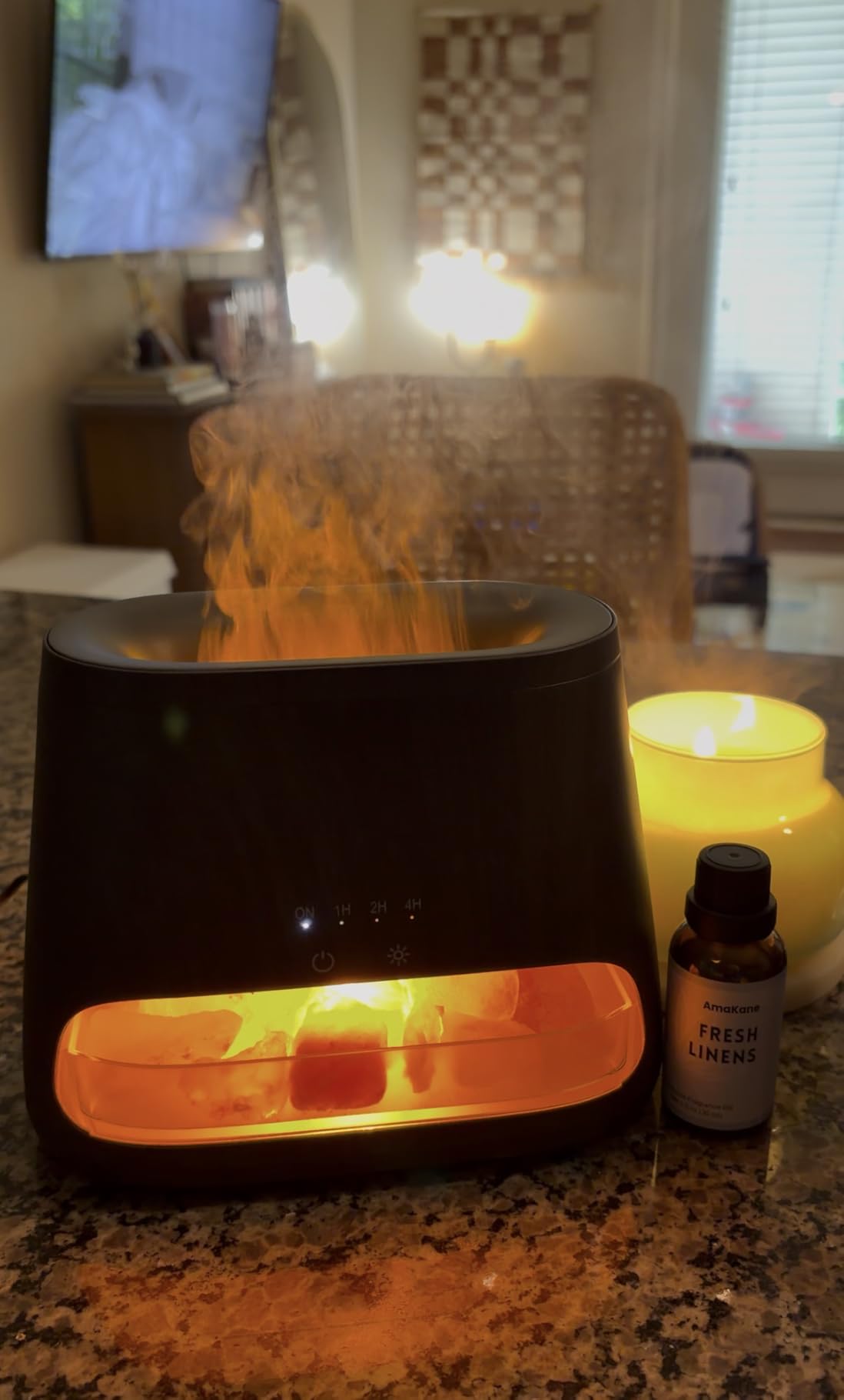 SALKING 2-in-1 Himalayan Salt Lamp Diffuser for Home, Aromatherapy Diffuser customer photo 2