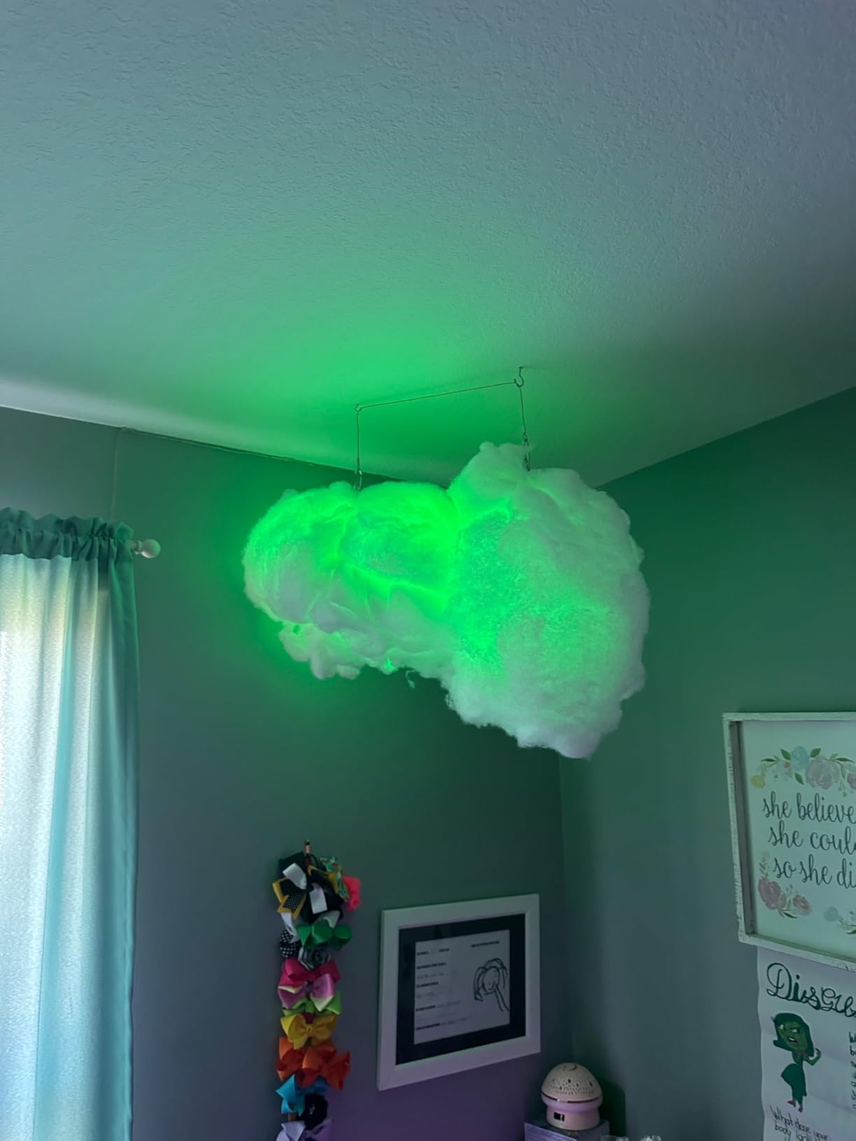 Cloud LED Lights for Bedroom - DIY Aesthetic Mood Light, Music Sync App Control Wall Light, 3D Ceiling Lamp Color Changing Lights, Cool Stuff for Kids Room Decor, Cool lights for Room Decorations customer photo 2