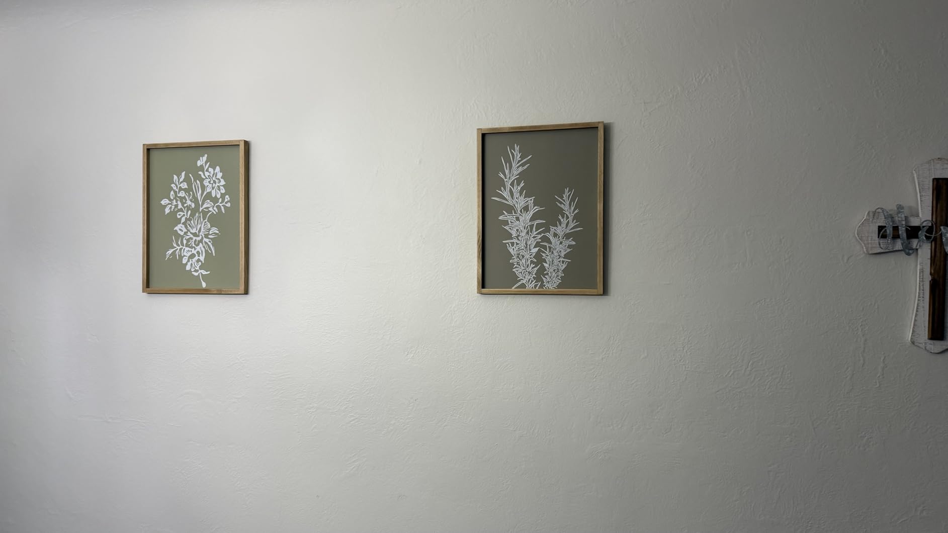 Liswit Framed Boho Wall Art Set of 4 for Wooded Minimalist Botanical Print Wall Art for Rustic Vintage Farmhouse Home Kitchen Wall Decor (Brown, 12x16) customer photo 2
