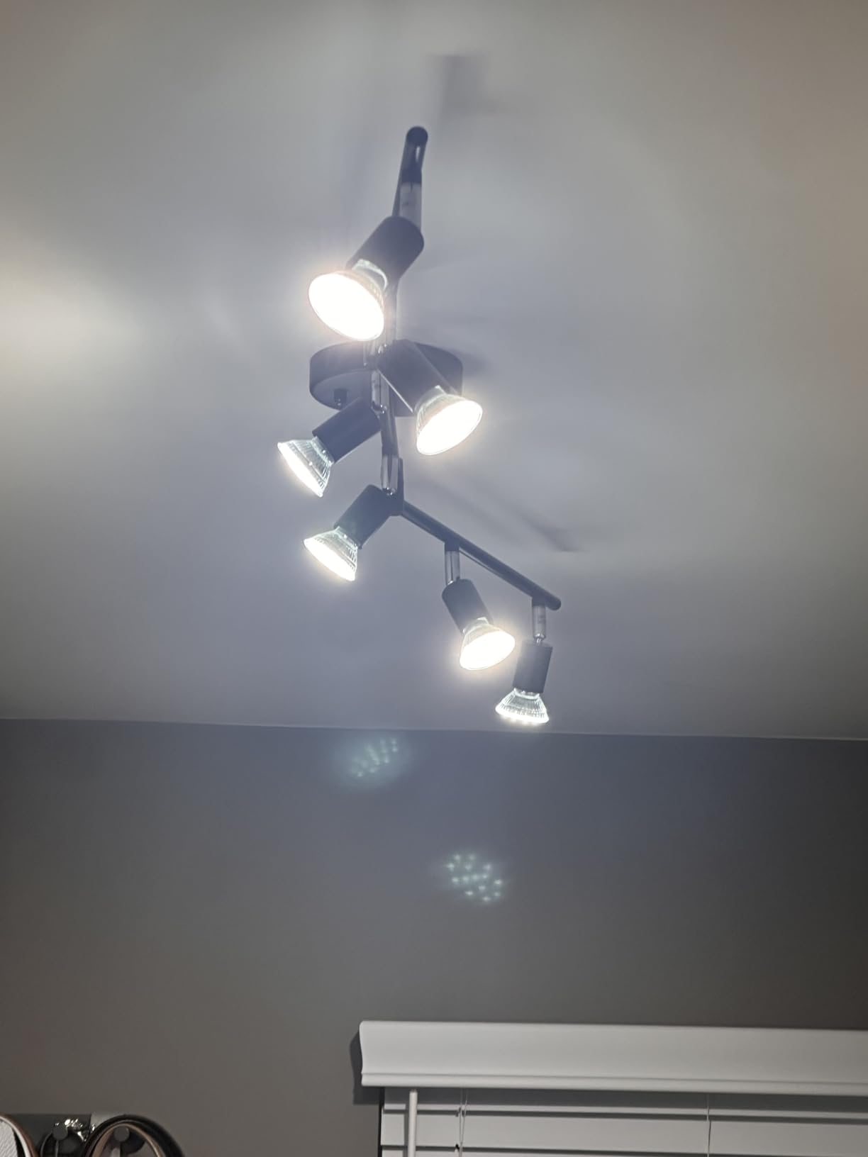 Bojim 6 Light Black Kitchen Track Lighting Fixtures Ceiling Adjustable Head customer photo 1