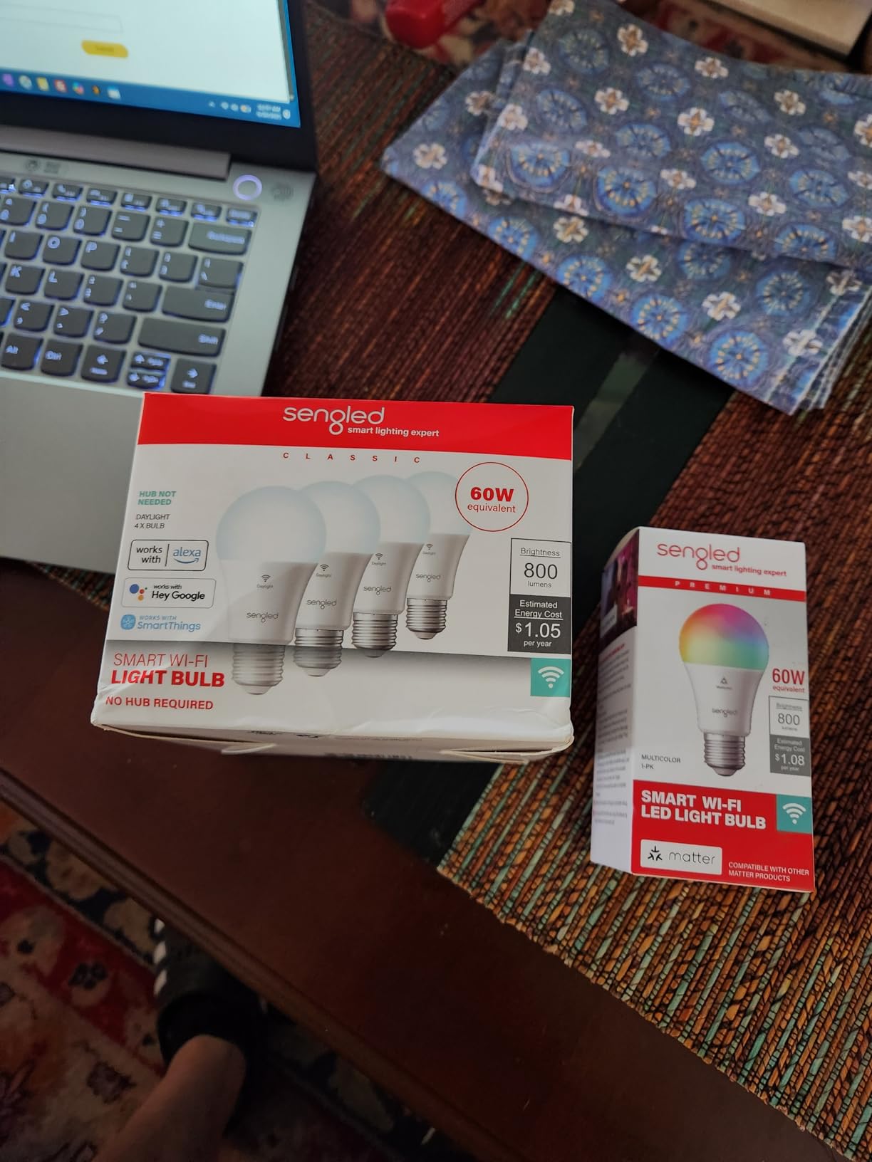 Sengled Matter LED Smart Light Bulb (A19), Multicolor, Compatible with Alexa, 60W Equivalent, 800LM, Instant Pairing, 1-Pack customer photo 1
