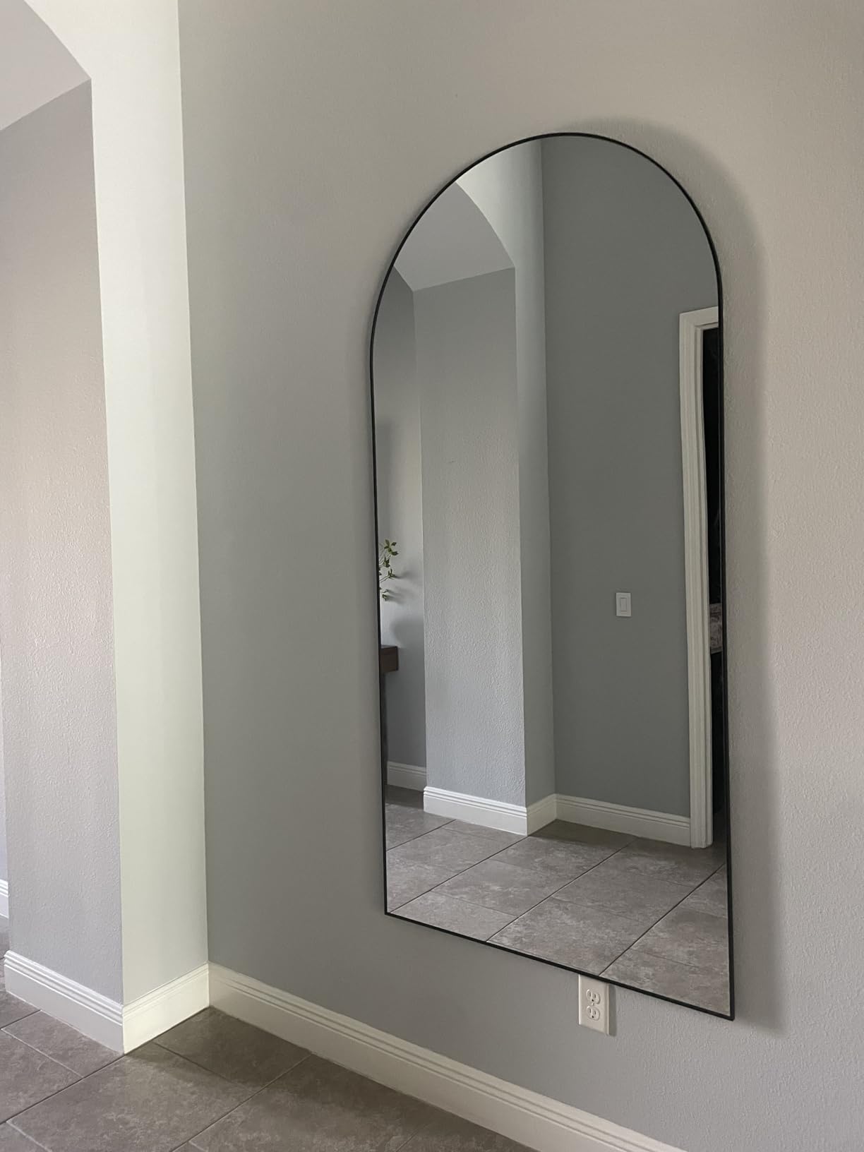 Koonmi 71x30 Arched Full Length Mirror, Floor Mirror with Stand customer photo 2