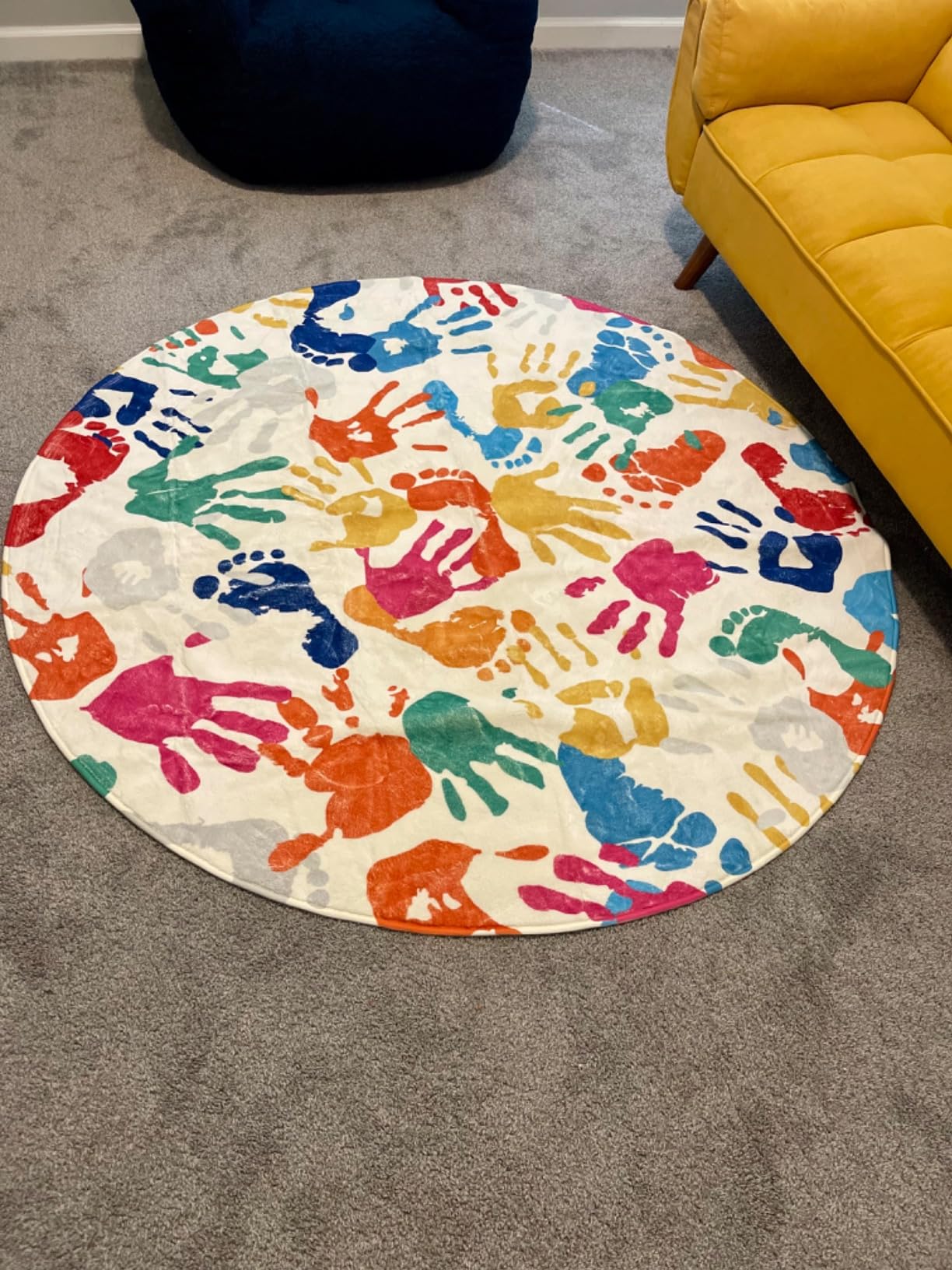 STARUIA Washable Kids Rug for Playroom, 4x6 Paint Splash Bedroom Rugs customer photo 2
