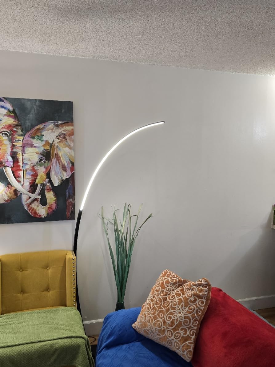 Dimmable LED Lamps for Living Room with 3 Color Temperatures, Ultra Bright 2000LM Arc Floor Lamps, Modern Standing Tall Lamp with Remote Control Reading Floor Lamp for Bedroom Office Classroom customer photo 2