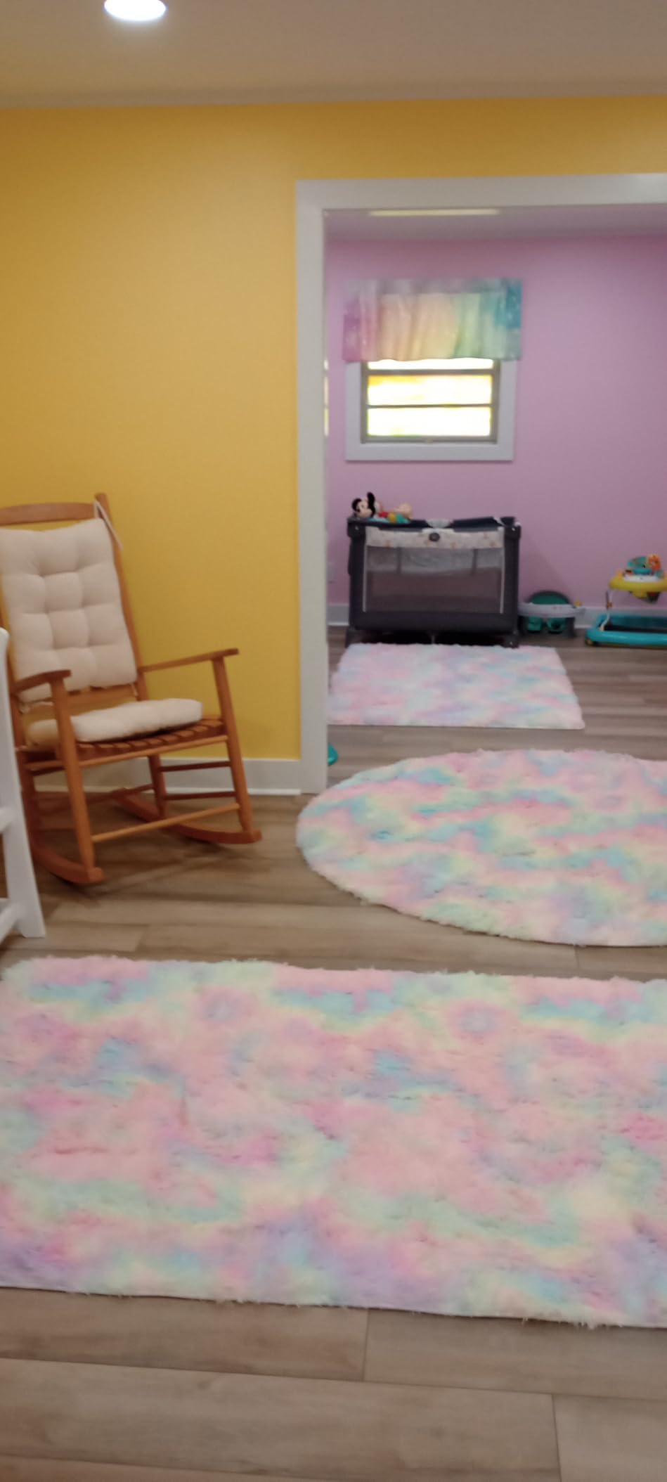 Fluffy Grey Rug for Bedroom 4x6, Modern Area Rugs for Kids Room Living Room customer photo 1