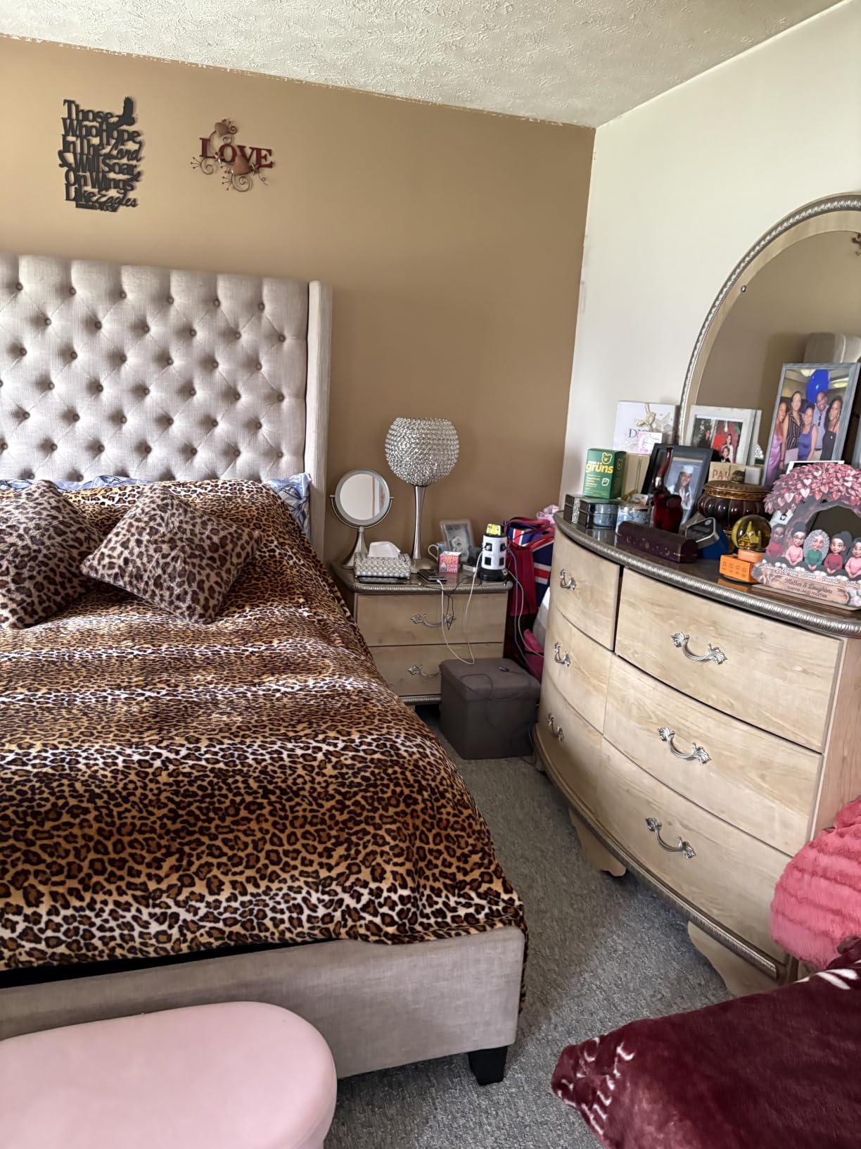 Edenleaf Leopard Print Blanket Fleece Throw for Bed Sofa Travel and Camping, Super Soft Cozy Fluffy Plush Cheetah Print Blanket for All Seasons 50