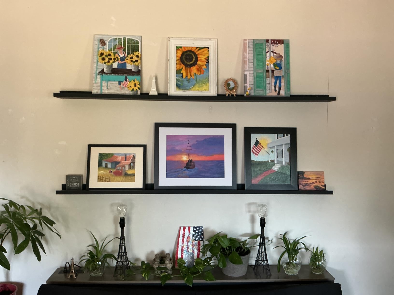 Picture Ledge Shelf, Long Floating Shelves for Wall, 72