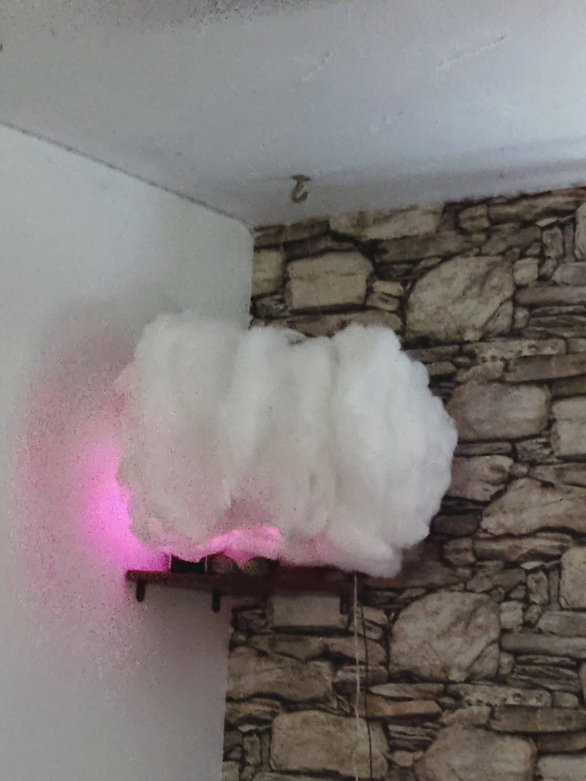 3D Big Cloud LED Light Kit with Music Sync by Remote & APP Control RGB Multicolor Changing Strip Lights, DIY-Free Cool Decor for Bedroom, Living Room, Kids & Adults. (One Set) customer photo 2