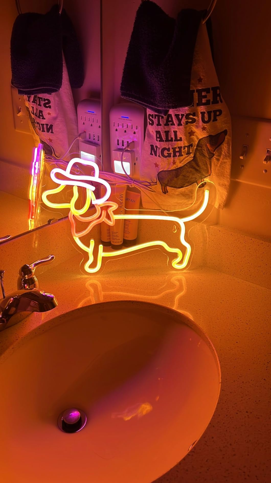 VIKLIU Sunset Neon Sign, Sun Wave Neon Light for Wall Decor customer photo 2
