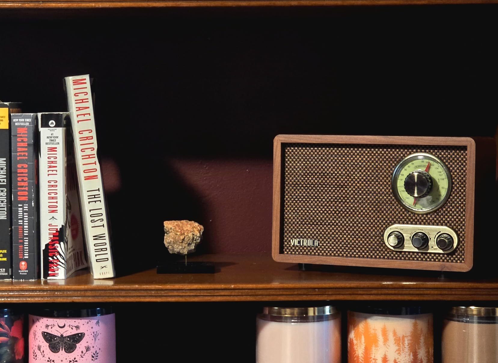 Victrola Willow - Retro Wood Bluetooth Radio, AM/FM - Natural customer photo 2