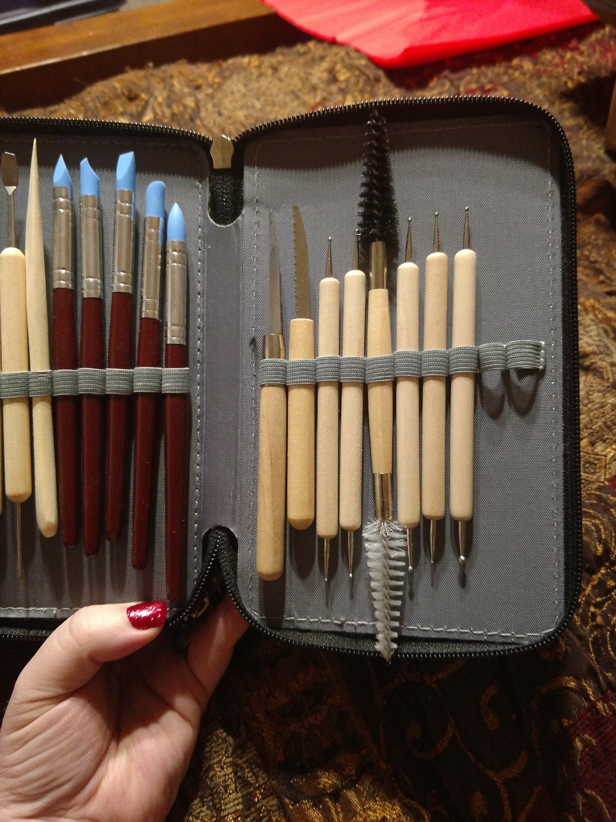 Blisstime 42pcs Pottery Tools, Clay Tools, Sculpting Tools, Pottery Kit, Air Dry Clay Tools, Pottery Clay Kit for Pottery Wheel, DIY Arts and Crafts customer photo 2