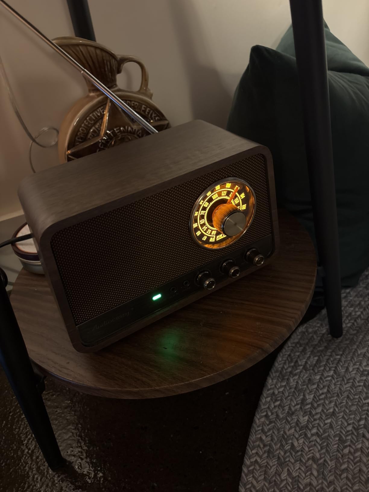 Vintage Wood AM FM Bluetooth Radio,10W Powerful Sound, Espresso customer photo 2