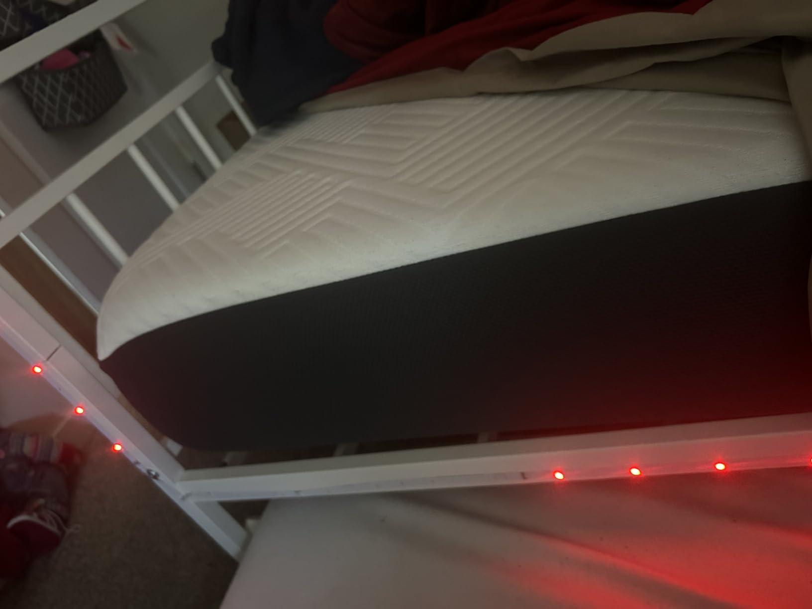 QZYL LED Lights for Bedroom, 25FT RGB LED Strip Lights with 44 Keys IR Remote, Smart LED Light Strip with Adhesive Backing Adjustable Brightness App Control for Bedroom Party Decoration customer photo 2