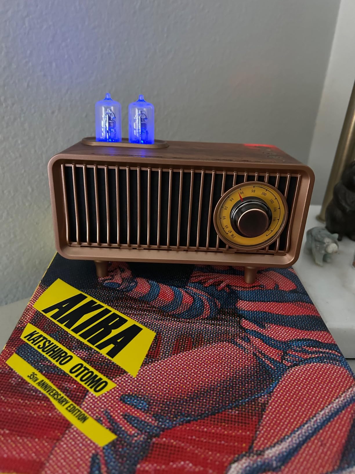Retro Radio Bluetooth Speaker with FM Radio TF card, USB & AUX playback customer photo 2