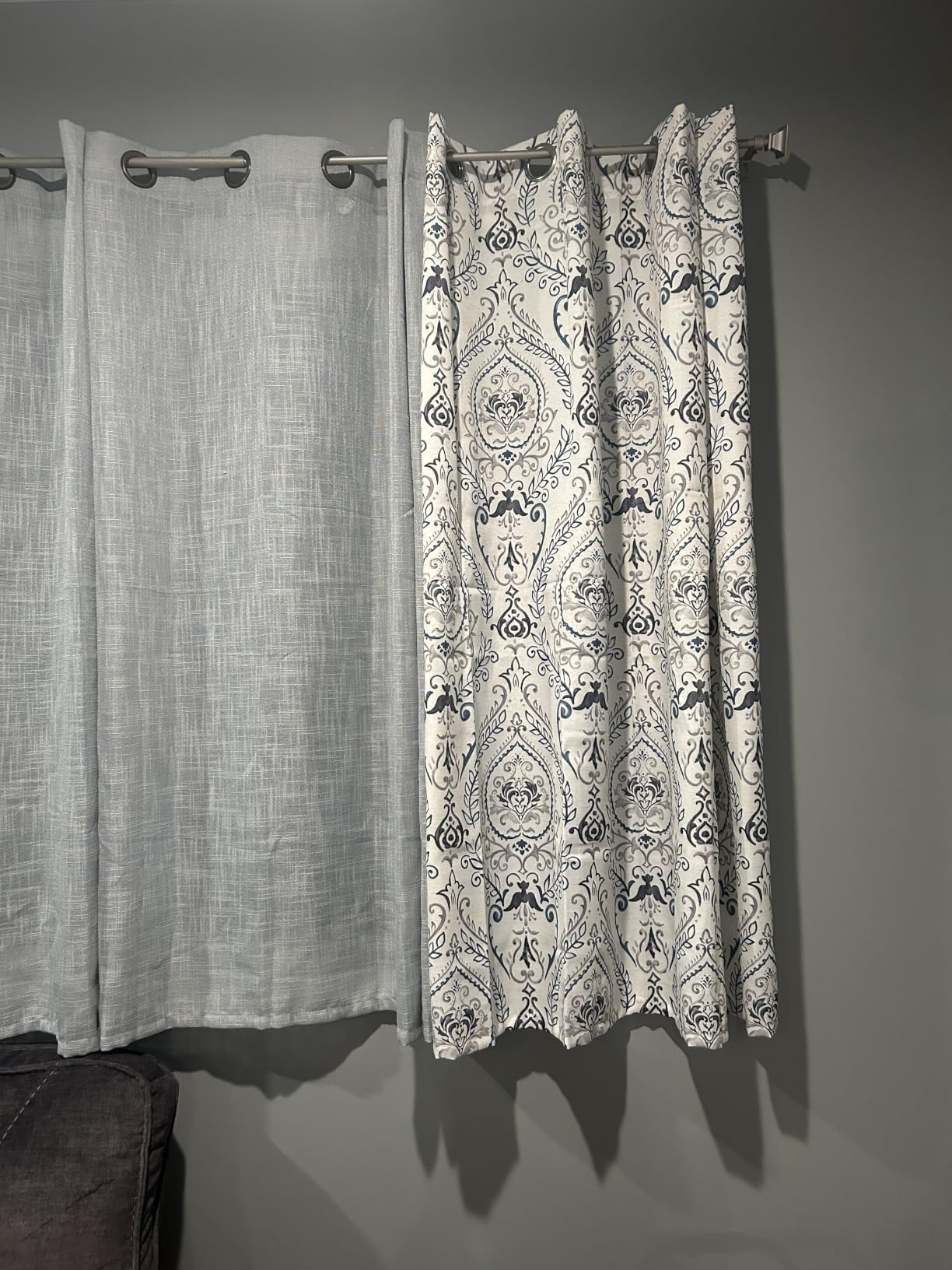 LAMIT Cream Ivory Linen Semi Sheer Curtains 84 inch Length for Bedroom customer photo 1