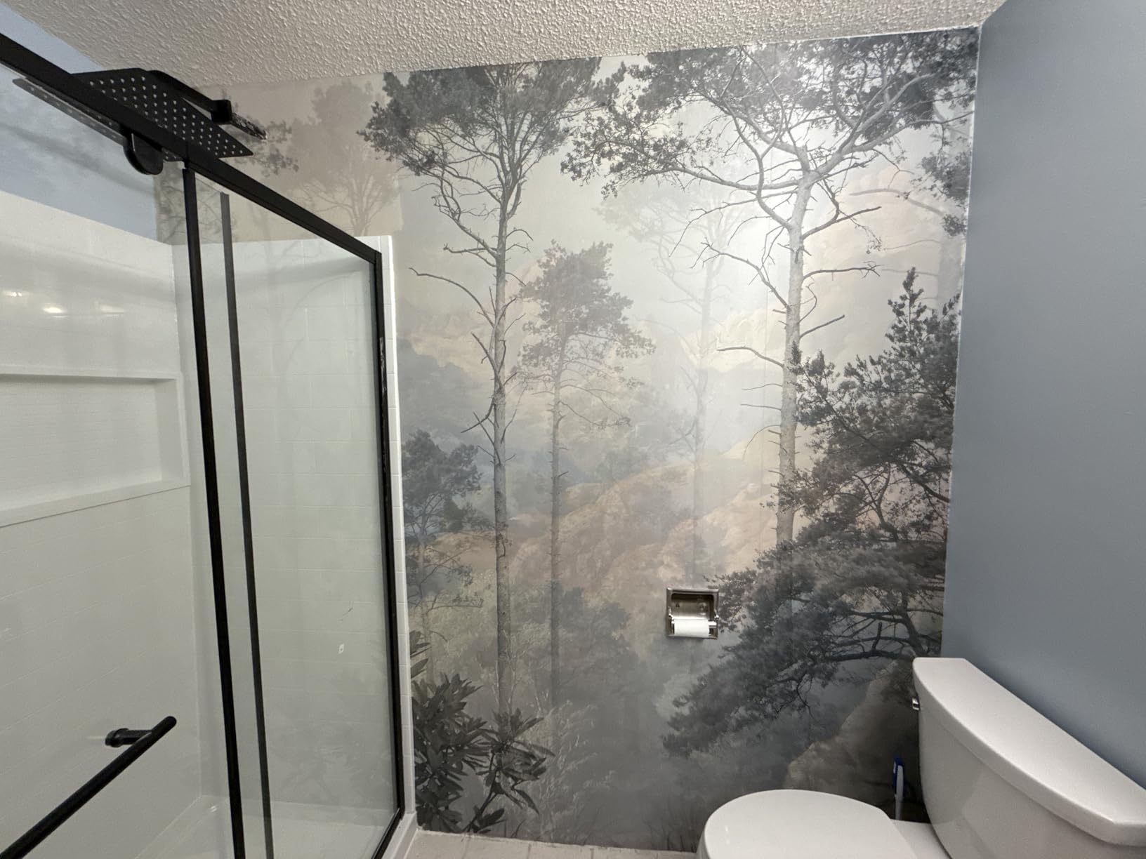 Toolhom Hand-Painted Pink Botanical Floral wall Mural customer photo 1