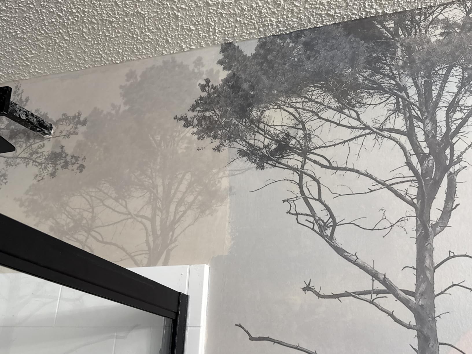 Toolhom Hand-Painted Pink Botanical Floral wall Mural customer photo 2