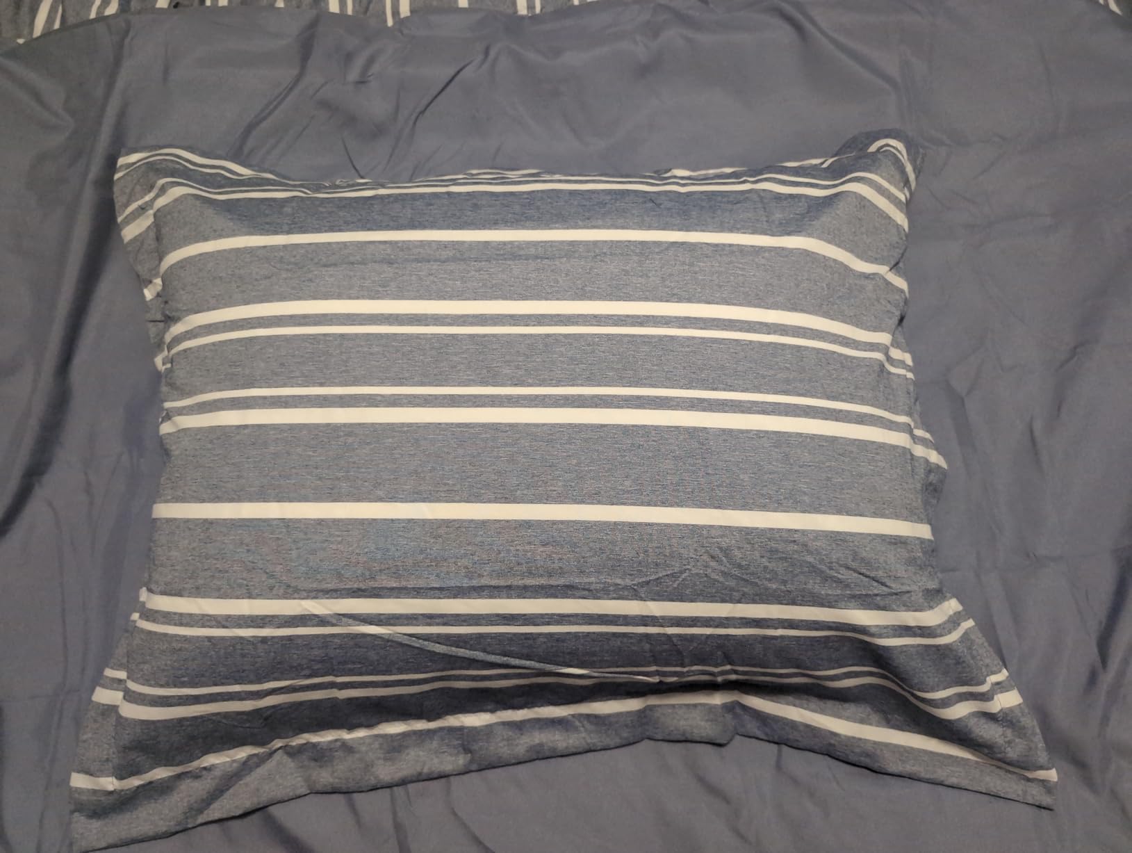 Duvet Cover Queen Size - 3 Piece Set with Zipper Closure - Beige Stripes customer photo 2