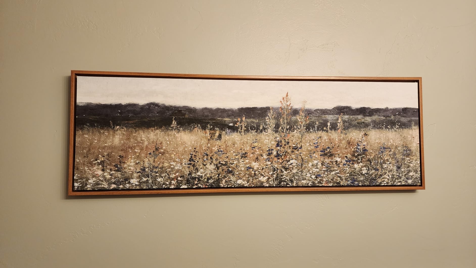 InSimSea Extra Large Framed Vintage Wall Art, Flower Meadow Prints,20x40In customer photo 2