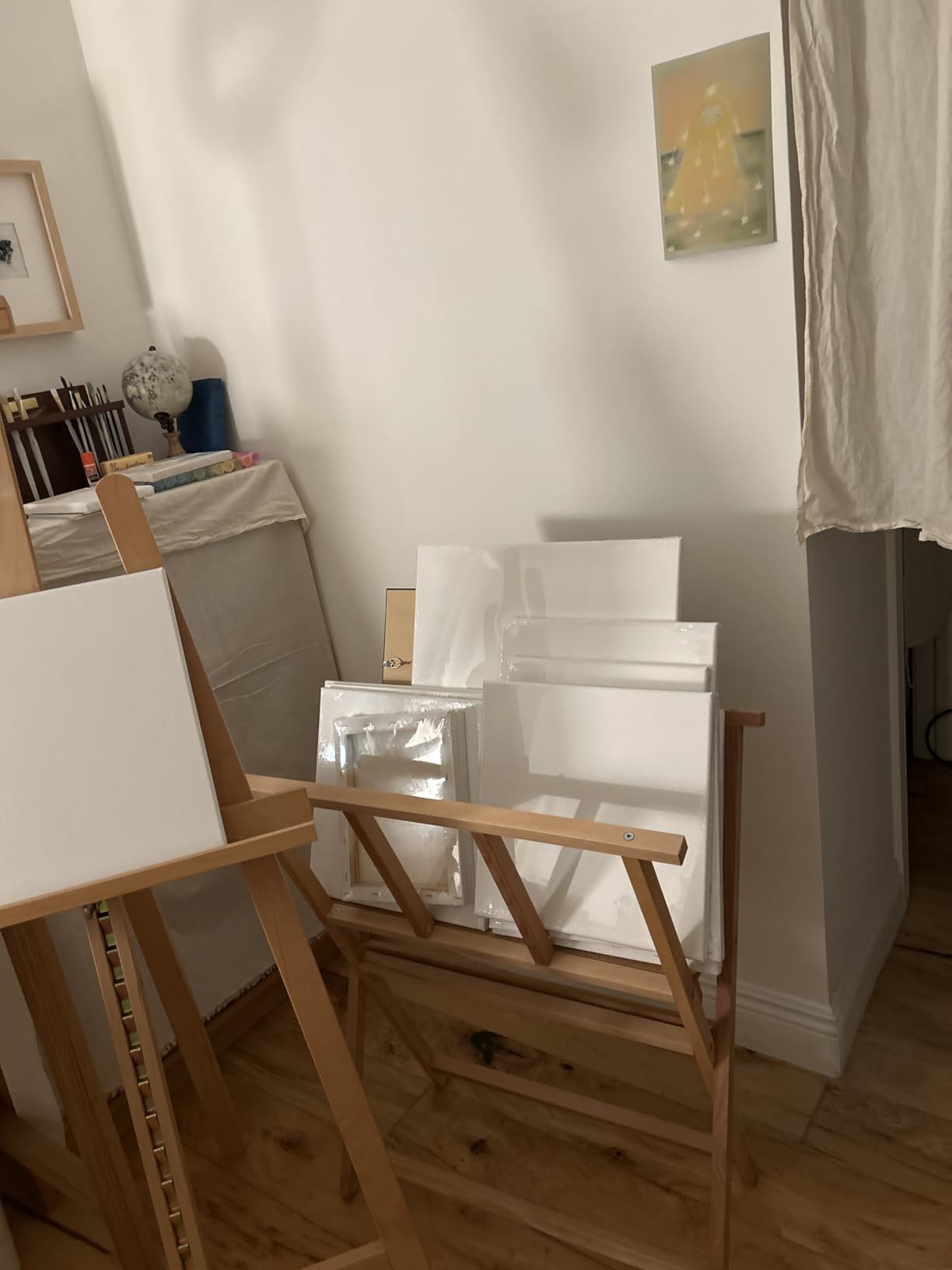 MEEDEN Folding Large Print Rack: Beech Wooden Art Storage Rack for Canvas customer photo 1