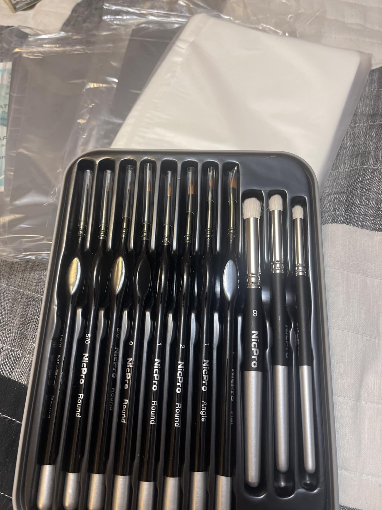 Nicpro Miniature Painting Kit with Wet Palette, Detail Paint Brush Drybrush customer photo 2