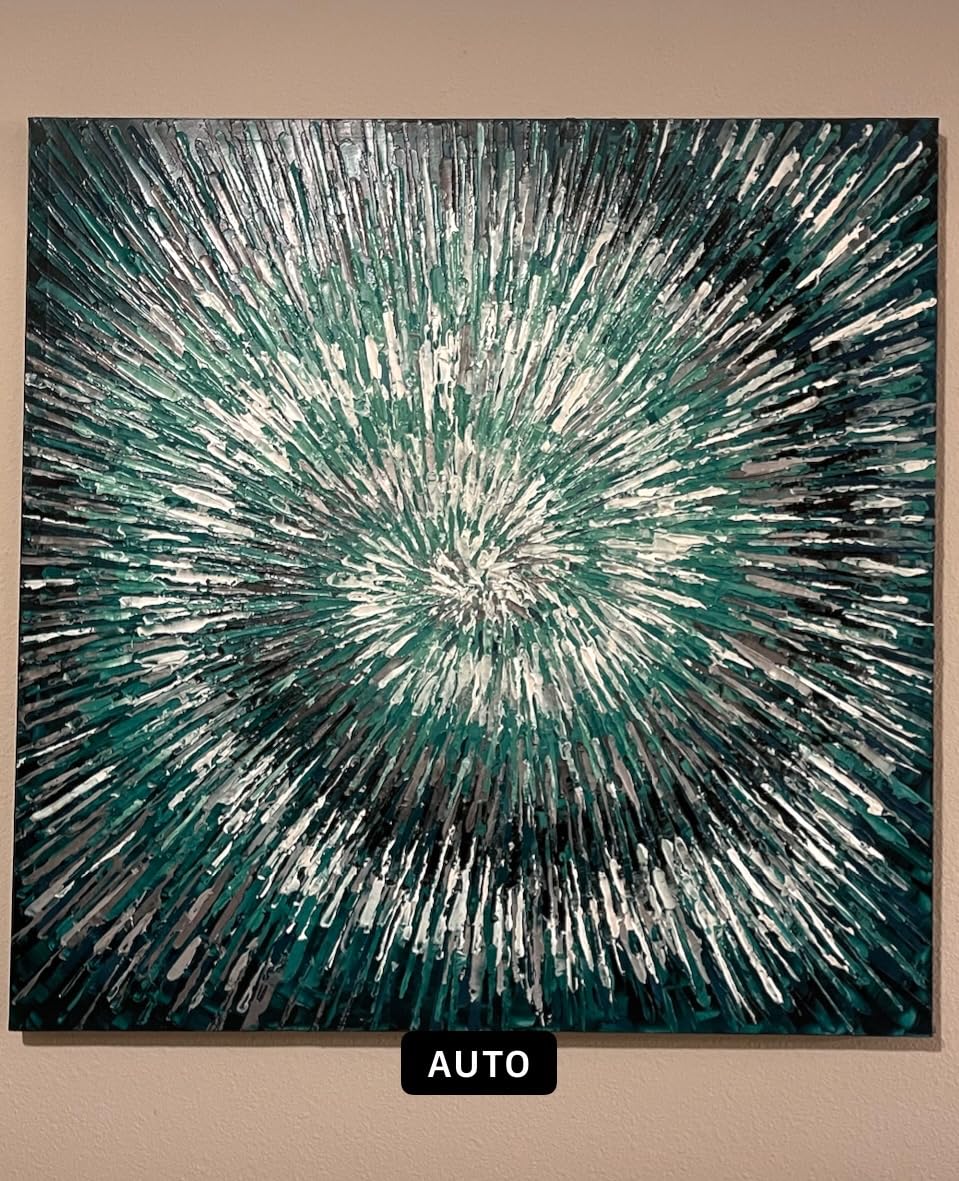 V-inspire Art,Ocean Waves Wall Art 30x60 inches Hand-Painted Oil Paintings Canvas in Turquoise Blue Frame Living room Bedroom Wall Decoration customer photo 1
