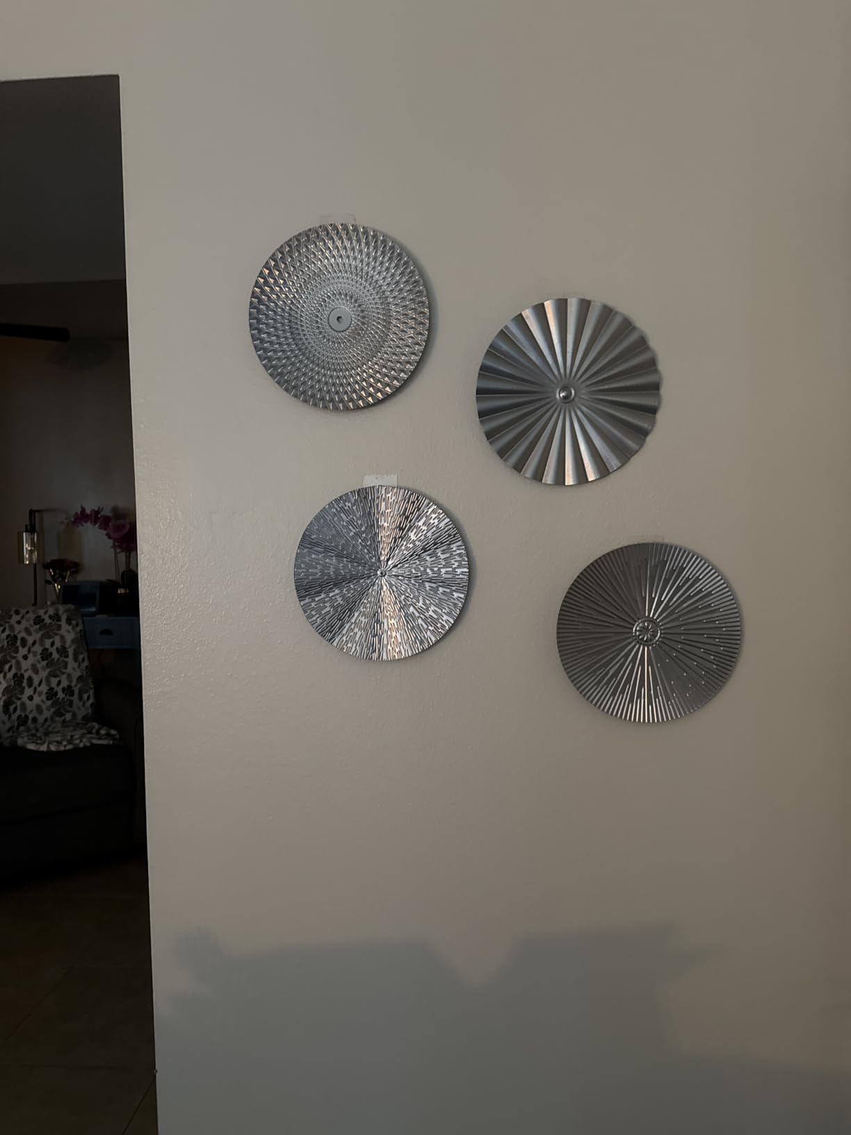 Hicarer 4 Pcs 12 Inch Gold Metal Wall Art Decor Modern Sunburst Decor customer photo 1