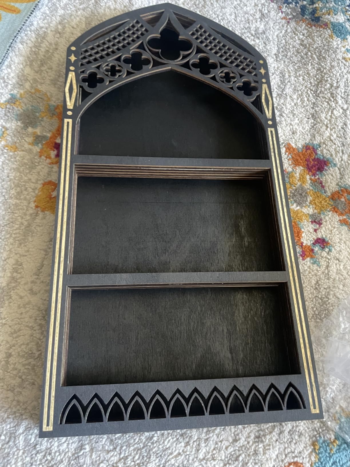 Trinket Shelf, Gothic Decor for Wall, Goth Room Decor, Crystal Display customer photo 1