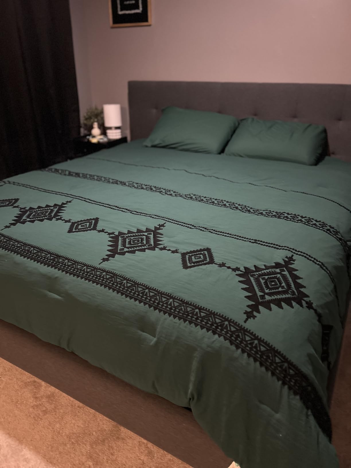 MaiRêve Embroidery Queen Comforter Set 7 Pieces Burnt Orange Bed in a Bag customer photo 1