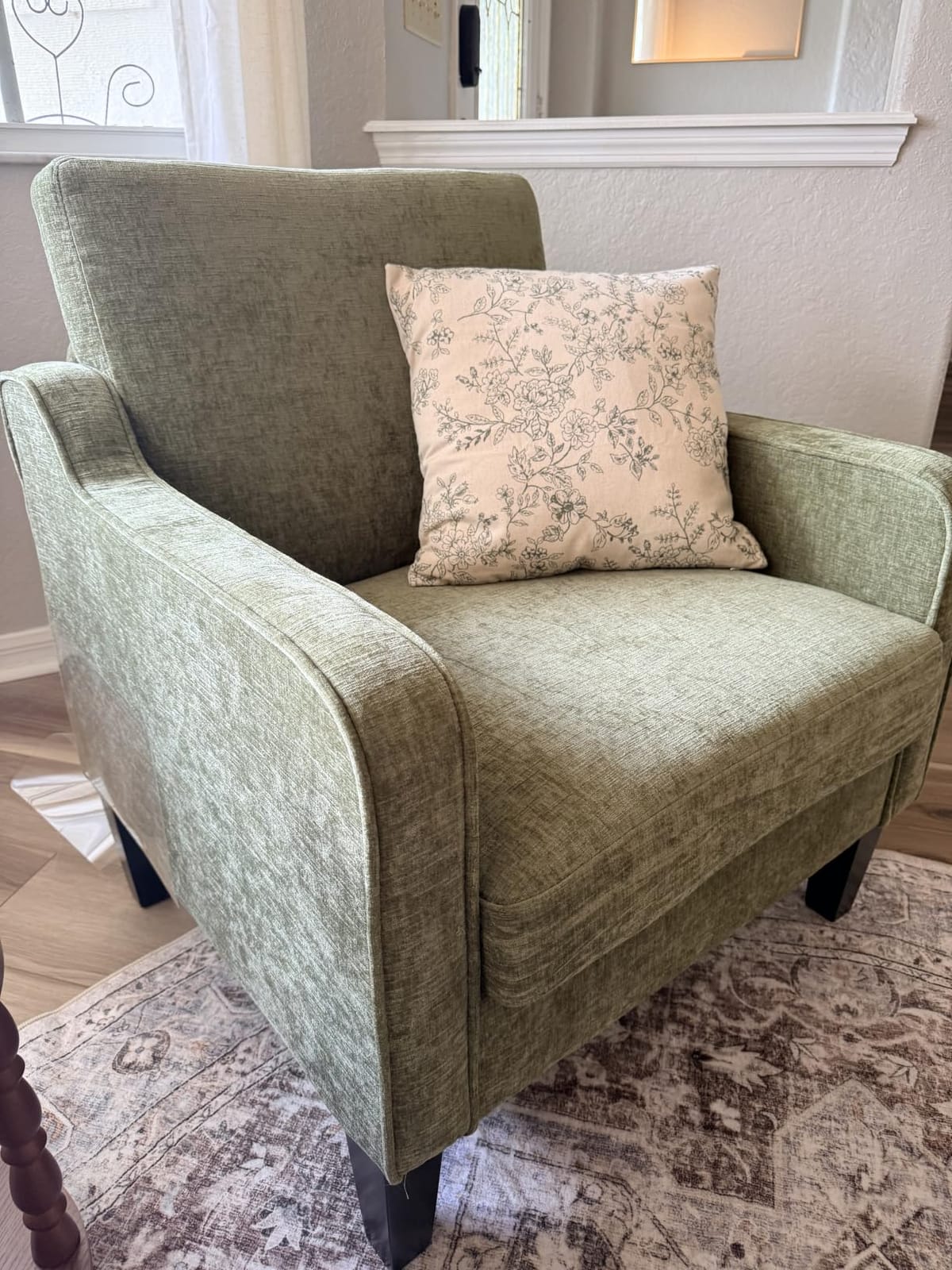 VINGLI Olive Green Accent Chair, Upholstered Armchair for Living Room customer photo 1