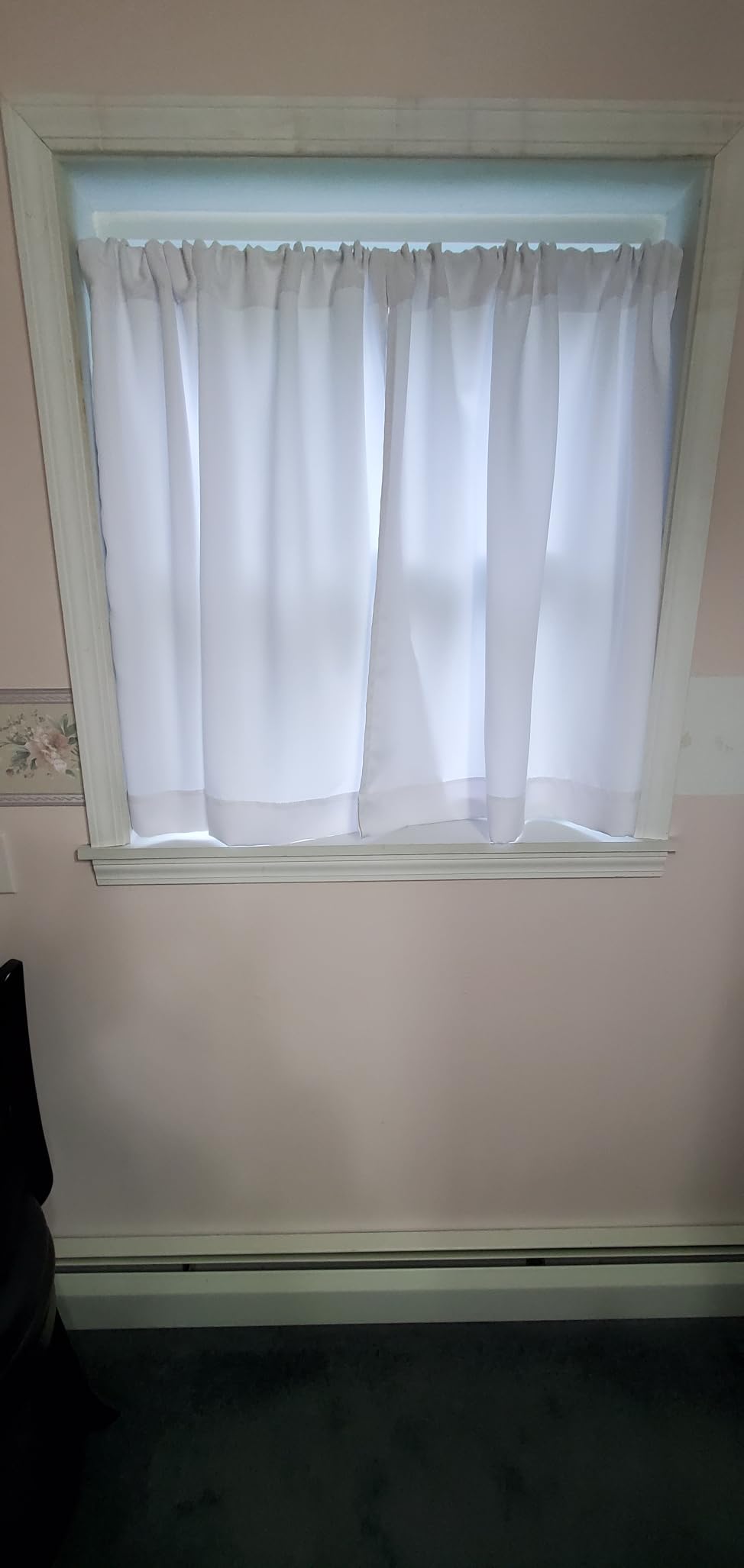 Simplebrand Ava Sage Green Blackout Curtains for Bedroom 63 Inch Length 2 Panels Set, Solid Thermal Insulated Energy Saving Rod Pocket Window Treatment Curtains Blackout Drapes, W40 x L63 Inch, Sage customer photo 1