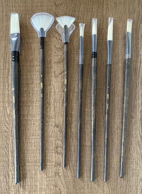 ARTIFY Artists' Oil Synthetic Hog Hair Paint Brush Set, 24 Pieces Long Handle Hard Nylon Oil Paint Brushes, Professional Paint Brushes for Oil, Acrylic Painting customer photo 1
