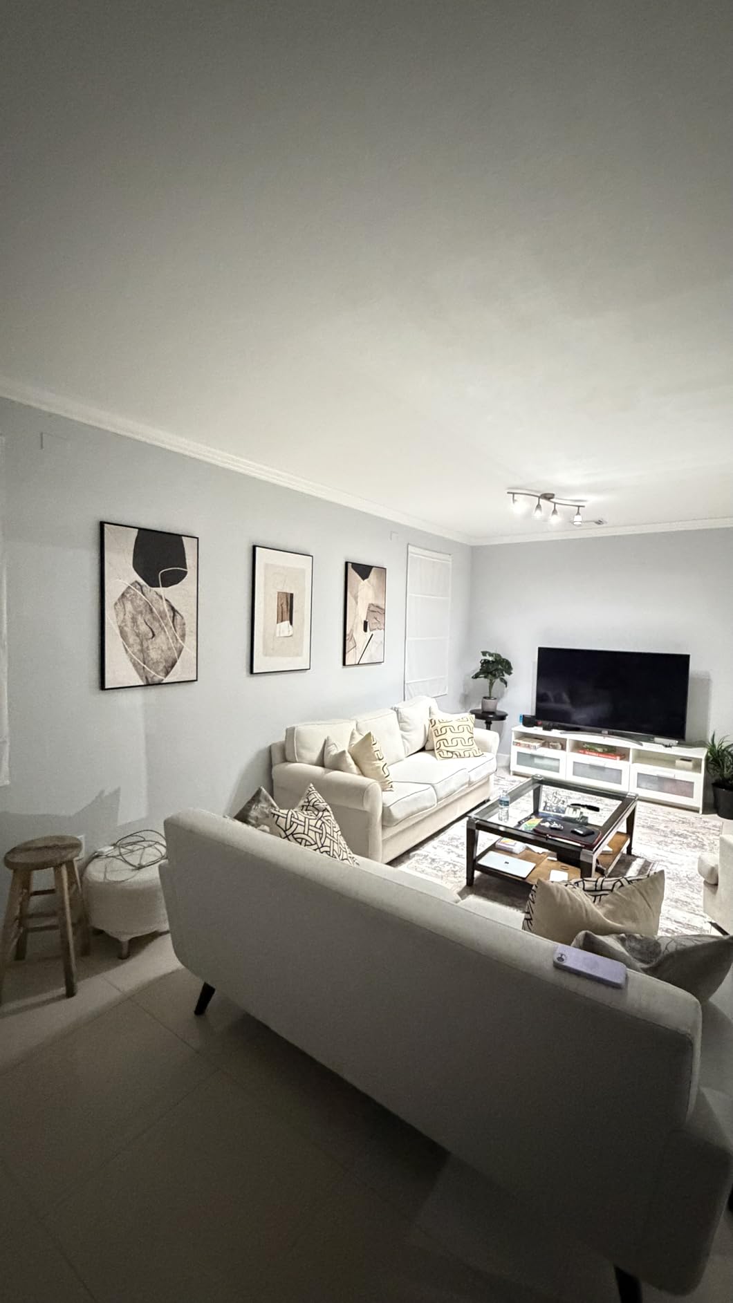 Large Framed Neutral Abstract Wall Art for Living Room,Set of 3, 24x36 In customer photo 1