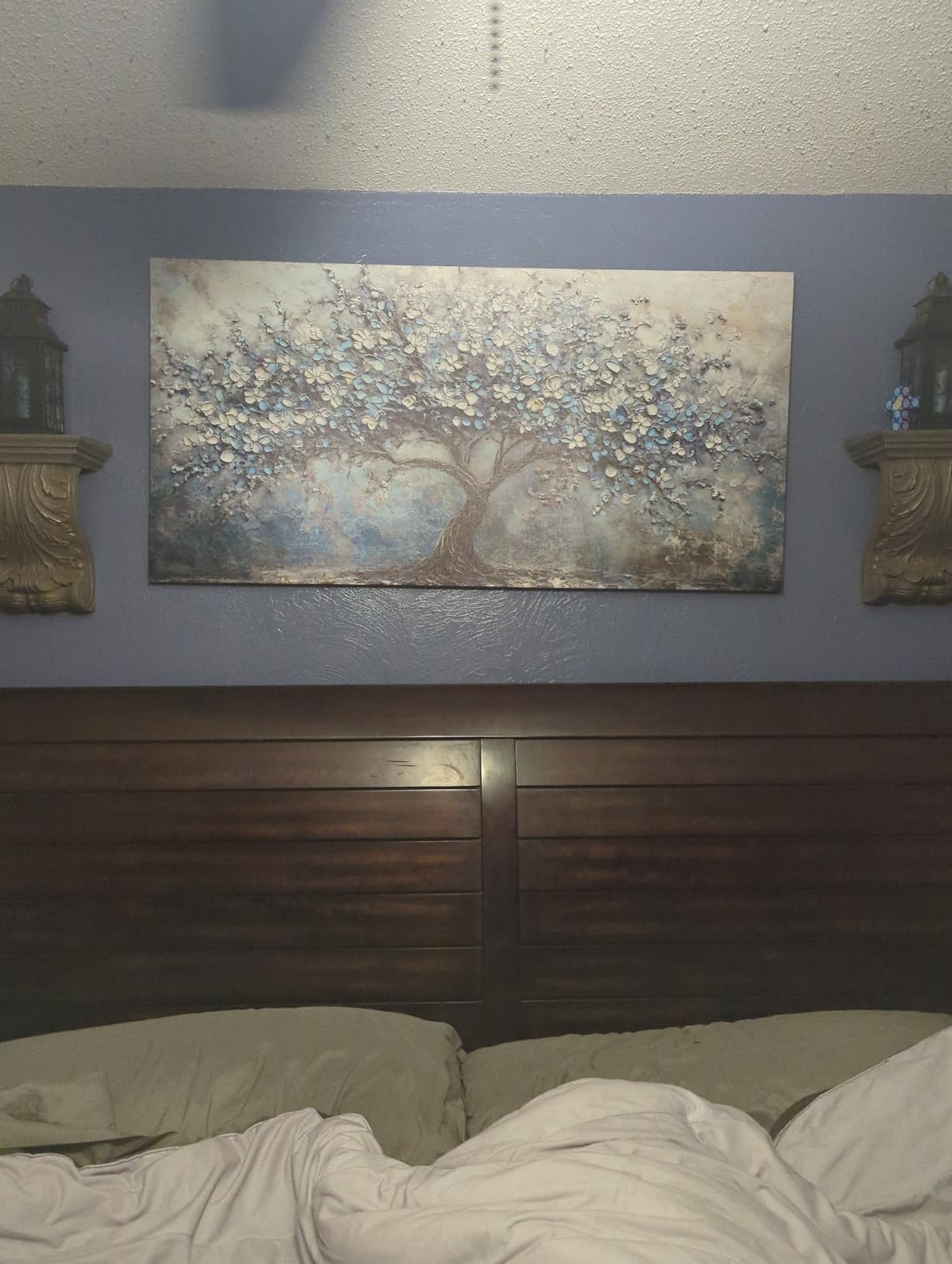 crmotu Abstract Large Wall Art, Blue Tree Wall Decor for Bedroom 20