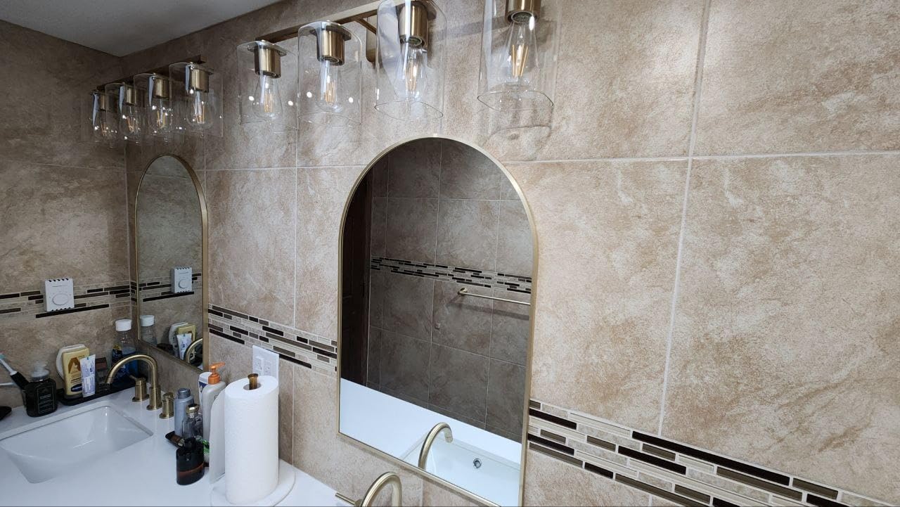 Arched Wall Mirror for Bathroom, 30